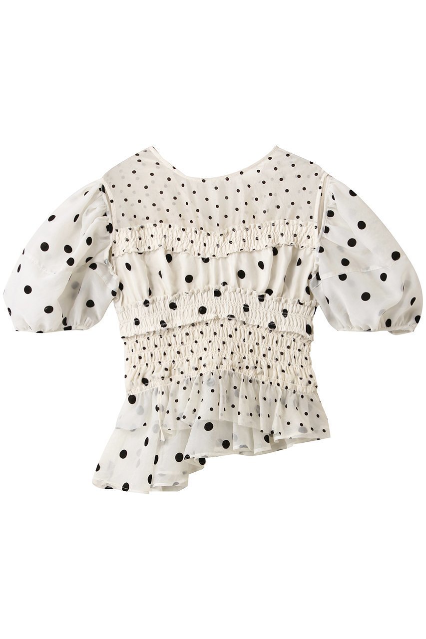 【メゾンスペシャル/MAISON SPECIAL】の2way Sleeve Dot Ruffle Blouse/2WAYスリーブドットフリルブラウス 人気、トレンドファッション・服の通販 founy(ファニー) 　ファッション　Fashion　レディースファッション　Fashion for Women　トップス・カットソー　Cut & Sew Tops　シャツ・ブラウス・オフィスカジュアル　Elegant Blouses & Button-Ups　オーガンジー　Organza Fabric　ショート　Short, Short Length　スリーブ　Sleeve, Long Sleeve / Short Sleeve　ドット　Polka Dot, Dot Pattern　ノースリーブ　Sleeveless, No-Sleeve　パターン　Pattern, Design Print　ファブリック　Fabric, Textile　フェミニン　Feminine, Girly　ベルベット　Velvet, Velvety　無地　Plain, Solid Color　ロング　Long, Long-Length　エレガント 上品　Elegant　 other-1|ID: prp329100004906589 ipo3291000000036737445