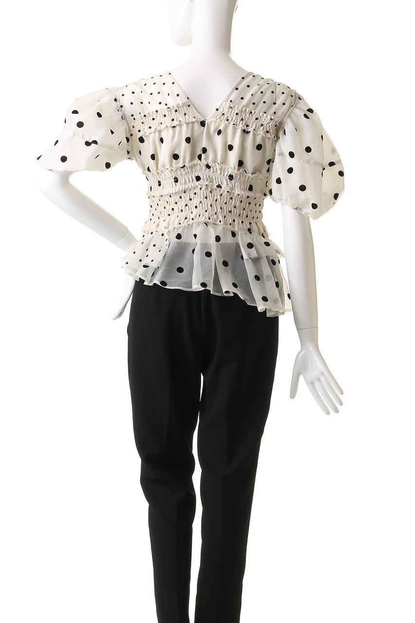 【メゾンスペシャル/MAISON SPECIAL】の2way Sleeve Dot Ruffle Blouse/2WAYスリーブドットフリルブラウス 人気、トレンドファッション・服の通販 founy(ファニー) 　ファッション　Fashion　レディースファッション　Fashion for Women　トップス・カットソー　Cut & Sew Tops　シャツ・ブラウス・オフィスカジュアル　Elegant Blouses & Button-Ups　オーガンジー　Organza Fabric　ショート　Short, Short Length　スリーブ　Sleeve, Long Sleeve / Short Sleeve　ドット　Polka Dot, Dot Pattern　ノースリーブ　Sleeveless, No-Sleeve　パターン　Pattern, Design Print　ファブリック　Fabric, Textile　フェミニン　Feminine, Girly　ベルベット　Velvet, Velvety　無地　Plain, Solid Color　ロング　Long, Long-Length　エレガント 上品　Elegant　other-4|ID: prp329100004906589 ipo3291000000036737449