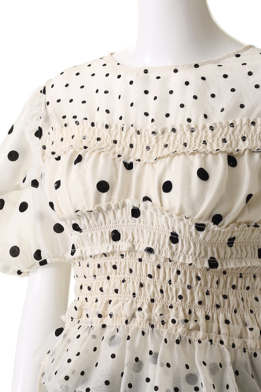 【メゾンスペシャル/MAISON SPECIAL】の2way Sleeve Dot Ruffle Blouse/2WAYスリーブドットフリルブラウス 人気、トレンドファッション・服の通販 founy(ファニー) 　ファッション　Fashion　レディースファッション　Fashion for Women　トップス・カットソー　Cut & Sew Tops　シャツ・ブラウス・オフィスカジュアル　Elegant Blouses & Button-Ups　オーガンジー　Organza Fabric　ショート　Short, Short Length　スリーブ　Sleeve, Long Sleeve / Short Sleeve　ドット　Polka Dot, Dot Pattern　ノースリーブ　Sleeveless, No-Sleeve　パターン　Pattern, Design Print　ファブリック　Fabric, Textile　フェミニン　Feminine, Girly　ベルベット　Velvet, Velvety　無地　Plain, Solid Color　ロング　Long, Long-Length　エレガント 上品　Elegant　other-5|ID: prp329100004906589 ipo3291000000036737450