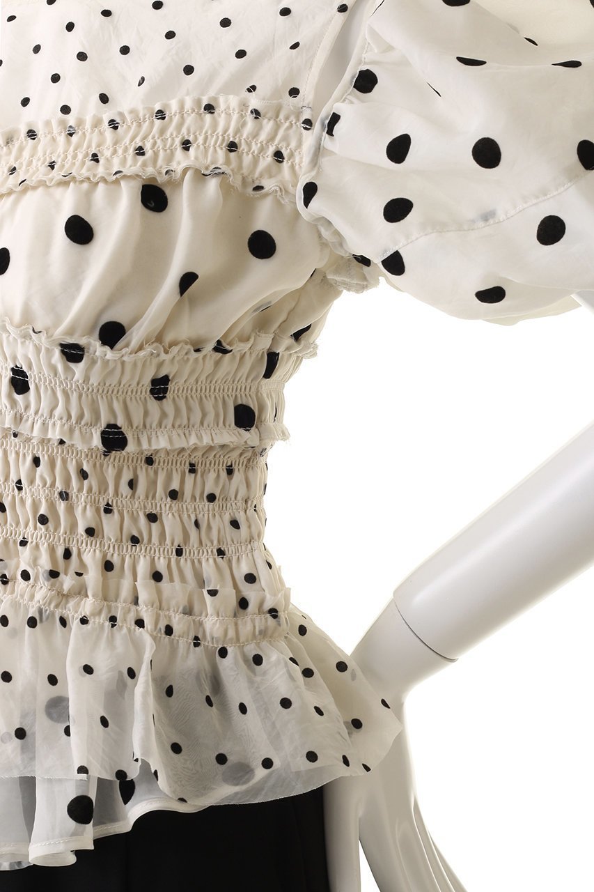 【メゾンスペシャル/MAISON SPECIAL】の2way Sleeve Dot Ruffle Blouse/2WAYスリーブドットフリルブラウス 人気、トレンドファッション・服の通販 founy(ファニー) 　ファッション　Fashion　レディースファッション　Fashion for Women　トップス・カットソー　Cut & Sew Tops　シャツ・ブラウス・オフィスカジュアル　Elegant Blouses & Button-Ups　オーガンジー　Organza Fabric　ショート　Short, Short Length　スリーブ　Sleeve, Long Sleeve / Short Sleeve　ドット　Polka Dot, Dot Pattern　ノースリーブ　Sleeveless, No-Sleeve　パターン　Pattern, Design Print　ファブリック　Fabric, Textile　フェミニン　Feminine, Girly　ベルベット　Velvet, Velvety　無地　Plain, Solid Color　ロング　Long, Long-Length　エレガント 上品　Elegant　other-6|ID: prp329100004906589 ipo3291000000036737452
