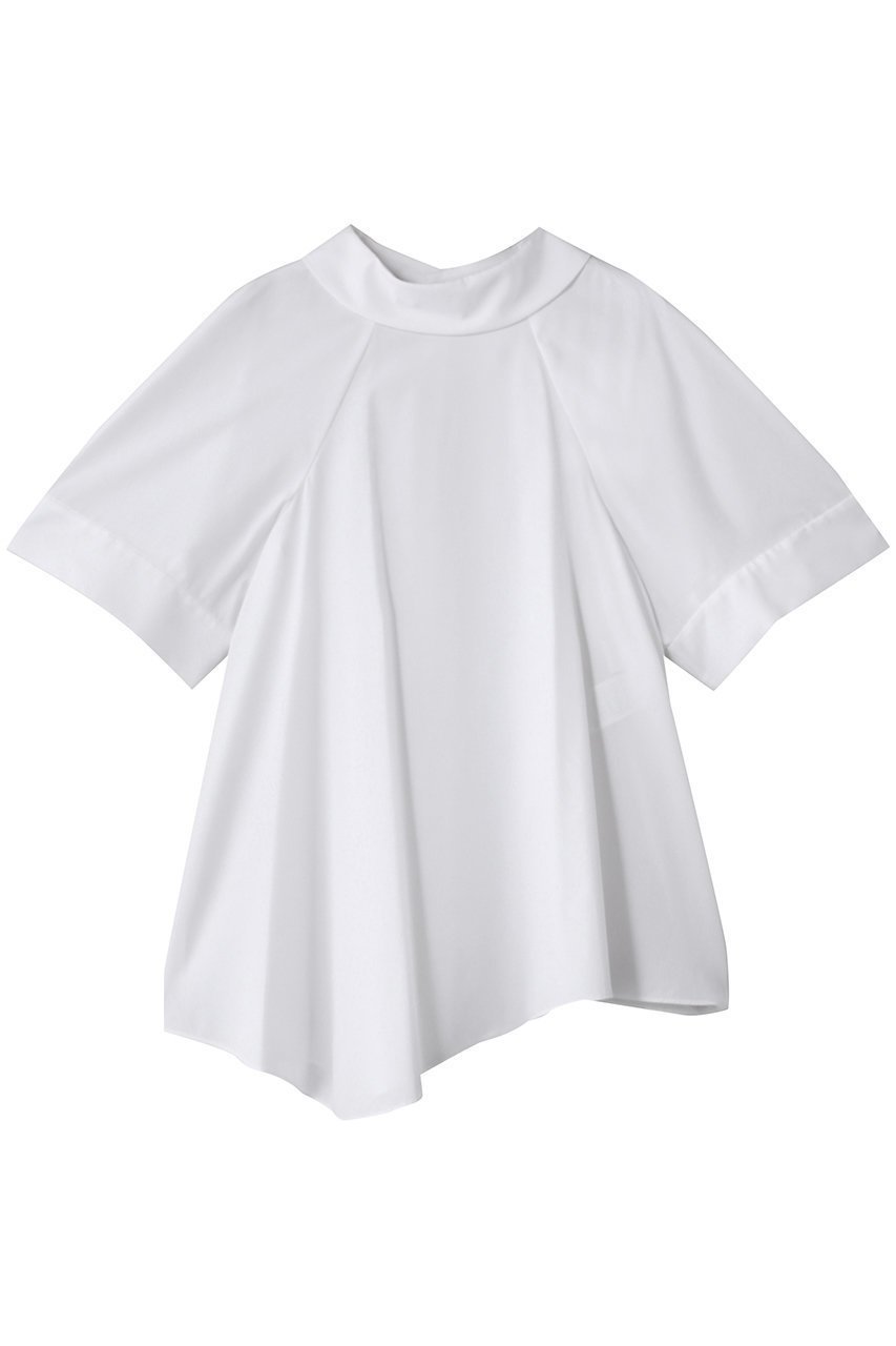 【エンフォルド/ENFOLD】のHIGH-NECK BLOUSE/ブラウス インテリア・キッズ・メンズ・レディースファッション・服の通販 founy(ファニー) 　ファッション　Fashion　レディースファッション　Fashion for Women　トップス・カットソー　Cut & Sew Tops　シャツ・ブラウス・オフィスカジュアル　Elegant Blouses & Button-Ups　おすすめ　Recommended / Our Picks　エレガント 上品　Elegant　ショート　Short, Short Length　スリーブ　Sleeve, Long Sleeve / Short Sleeve　セットアップ　Set-Up, Coordinated Outfit　ハイネック　High Neck, Mock Neck　ワイド　Wide, Wide Fit　ホワイト|ID: prp329100004906591 ipo3291000000036737459