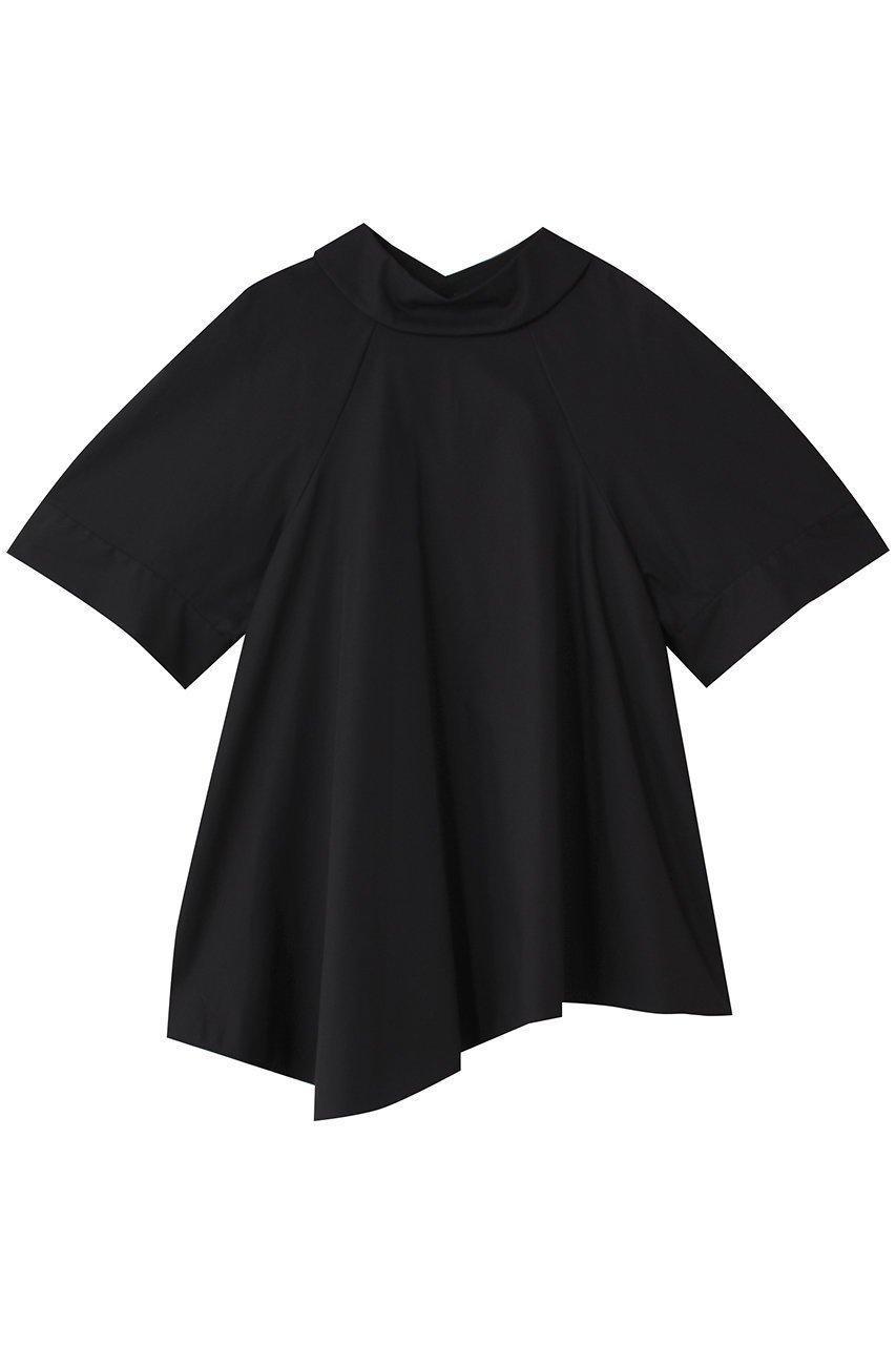 【エンフォルド/ENFOLD】のHIGH-NECK BLOUSE/ブラウス インテリア・キッズ・メンズ・レディースファッション・服の通販 founy(ファニー) 　ファッション　Fashion　レディースファッション　Fashion for Women　トップス・カットソー　Cut & Sew Tops　シャツ・ブラウス・オフィスカジュアル　Elegant Blouses & Button-Ups　おすすめ　Recommended / Our Picks　エレガント 上品　Elegant　ショート　Short, Short Length　スリーブ　Sleeve, Long Sleeve / Short Sleeve　セットアップ　Set-Up, Coordinated Outfit　ハイネック　High Neck, Mock Neck　ワイド　Wide, Wide Fit　ブラック|ID: prp329100004906591 ipo3291000000036737460