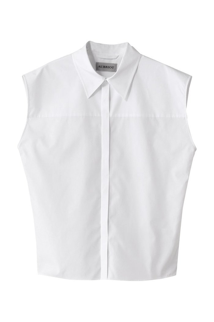 【オブリオ/AUBRIOT】のファインブロード スリーブレスシャツ インテリア・キッズ・メンズ・レディースファッション・服の通販 founy(ファニー) https://founy.com/ ファッション Fashion レディースファッション Fashion for Women トップス・カットソー Cut & Sew Tops キャミソール&ノースリーブ Camisoles & Sleeveless Tops シャツ・ブラウス・オフィスカジュアル Elegant Blouses & Button-Ups ショルダー Shoulder, Shoulder Strap スタイリッシュ Stylish, Fashionable ノースリーブ Sleeveless, No-Sleeve ベーシック Basic, Essential 定番 Standard, Basic Item |ID: prp329100004906616 ipo3291000000036737634