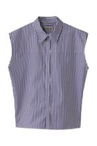 【オブリオ/AUBRIOT】のファインブロード スリーブレスシャツ ブルー|ID: prp329100004906616 ipo3291000000036737636