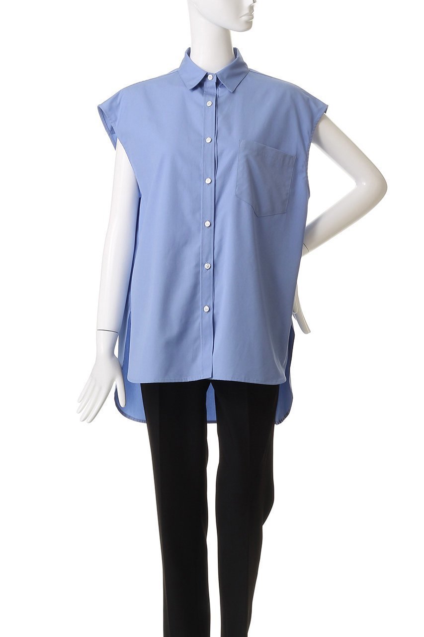 【サードマガジン/THIRD MAGAZINE】のノースリーブボクシーシャツ 人気、トレンドファッション・服の通販 founy(ファニー) 　ファッション　Fashion　レディースファッション　Fashion for Women　トップス・カットソー　Cut & Sew Tops　キャミソール&ノースリーブ　Camisoles & Sleeveless Tops　シャツ・ブラウス・オフィスカジュアル　Elegant Blouses & Button-Ups　シンプル　Simple, Minimal　ノースリーブ　Sleeveless, No-Sleeve　other-2|ID: prp329100004906625 ipo3291000000036737704