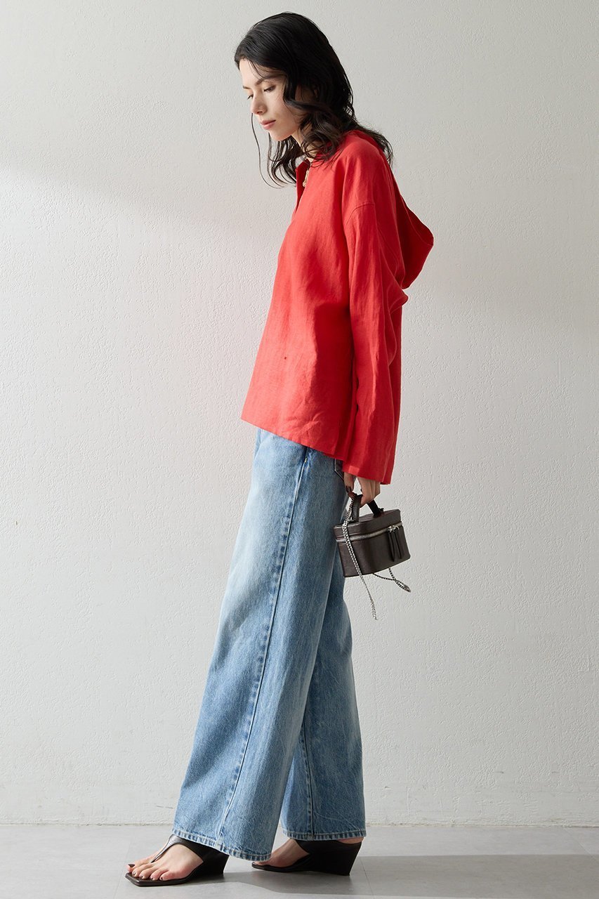 【ウィムガゼット/Whim Gazette】のリネンフードプルオーバー 人気、トレンドファッション・服の通販 founy(ファニー) 　ファッション　Fashion　レディースファッション　Fashion for Women　トップス・カットソー　Cut & Sew Tops　シャツ・ブラウス・オフィスカジュアル　Elegant Blouses & Button-Ups　カジュアルプルオーバー・ニットトップス　Pullovers & Knit Tops / Casual Pullovers　スリーブ　Sleeve, Long Sleeve / Short Sleeve　デニム　Denim, Jeans Material　フレンチ　French, French Style　ボトム　Bottoms, Lower Wear　リネン　Linen, Linen Fabric　リラックス　Relax, Relaxed Fit　ロング　Long, Long-Length　夏　Summer　春　Spring　S/S・春夏　SS, Spring/Summer, Warm Season　長袖　Long Sleeve, Full Sleeve　other-3|ID: prp329100004906653 ipo3291000000036737971