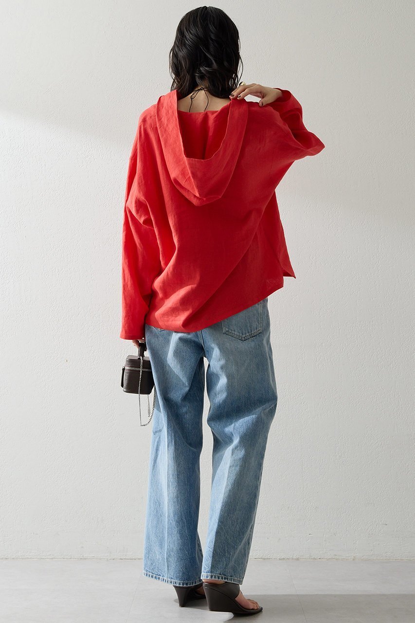 【ウィムガゼット/Whim Gazette】のリネンフードプルオーバー 人気、トレンドファッション・服の通販 founy(ファニー) 　ファッション　Fashion　レディースファッション　Fashion for Women　トップス・カットソー　Cut & Sew Tops　シャツ・ブラウス・オフィスカジュアル　Elegant Blouses & Button-Ups　カジュアルプルオーバー・ニットトップス　Pullovers & Knit Tops / Casual Pullovers　スリーブ　Sleeve, Long Sleeve / Short Sleeve　デニム　Denim, Jeans Material　フレンチ　French, French Style　ボトム　Bottoms, Lower Wear　リネン　Linen, Linen Fabric　リラックス　Relax, Relaxed Fit　ロング　Long, Long-Length　夏　Summer　春　Spring　S/S・春夏　SS, Spring/Summer, Warm Season　長袖　Long Sleeve, Full Sleeve　other-4|ID: prp329100004906653 ipo3291000000036737972