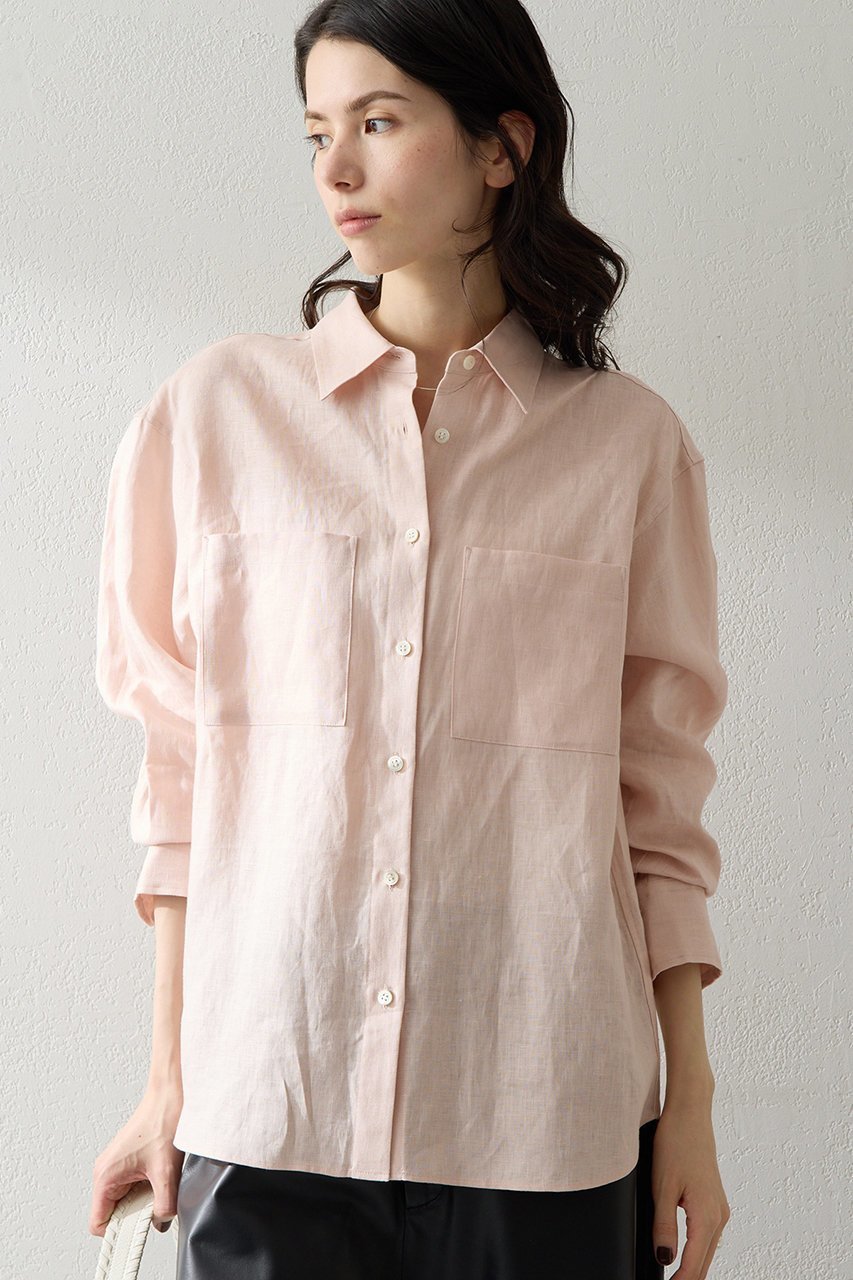 【ウィムガゼット/Whim Gazette】のリネンシャツ 人気、トレンドファッション・服の通販 founy(ファニー) 　ファッション　Fashion　レディースファッション　Fashion for Women　トップス・カットソー　Cut & Sew Tops　シャツ・ブラウス・オフィスカジュアル　Elegant Blouses & Button-Ups　シンプル　Simple, Minimal　スリーブ　Sleeve, Long Sleeve / Short Sleeve　フランス　France, French　ベビー　Baby, Babywear　ポケット　Pocket, Pocket Detail　リネン　Linen, Linen Fabric　リラックス　Relax, Relaxed Fit　レギュラー　Regular, Standard Fit　ロング　Long, Long-Length　エレガント 上品　Elegant　other-6|ID: prp329100004906654 ipo3291000000036737989