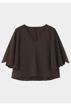 【ル フィル/LE PHIL】のSOLOTEXブロードスカラップフレアスリーブブラウス ブラウン|ID: prp329100004906662 ipo3291000000036738043