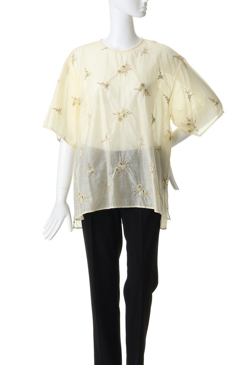 【カレンソロジー/Curensology】のフラワービーズTOPS 人気、トレンドファッション・服の通販 founy(ファニー) 　ファッション　Fashion　レディースファッション　Fashion for Women　トップス・カットソー　Cut & Sew Tops　シャツ・ブラウス・オフィスカジュアル　Elegant Blouses & Button-Ups　ショート　Short, Short Length　スリーブ　Sleeve, Long Sleeve / Short Sleeve　フラワー　Flower, Floral　モチーフ　Motif, Design Theme　エレガント 上品　Elegant　夏　Summer　春　Spring　S/S・春夏　SS, Spring/Summer, Warm Season　other-2|ID: prp329100004906664 ipo3291000000036738062