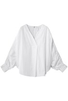 【プルミエ アロンディスモン/1er Arrondissement】のギャザーブラウス 人気、トレンドファッション・服の通販 founy(ファニー) ファッション Fashion レディースファッション Fashion for Women トップス・カットソー Cut & Sew Tops シャツ・ブラウス・オフィスカジュアル Elegant Blouses & Button-Ups ギャザー Gathered, Ruffled スキッパー Skipper, Open Collar スリーブ Sleeve, Long Sleeve / Short Sleeve ロング Long, Long-Length エレガント 上品 Elegant 再入荷 Restock / Back in Stock thumbnail オフホワイト|ID: prp329100004906666 ipo3291000000036738073