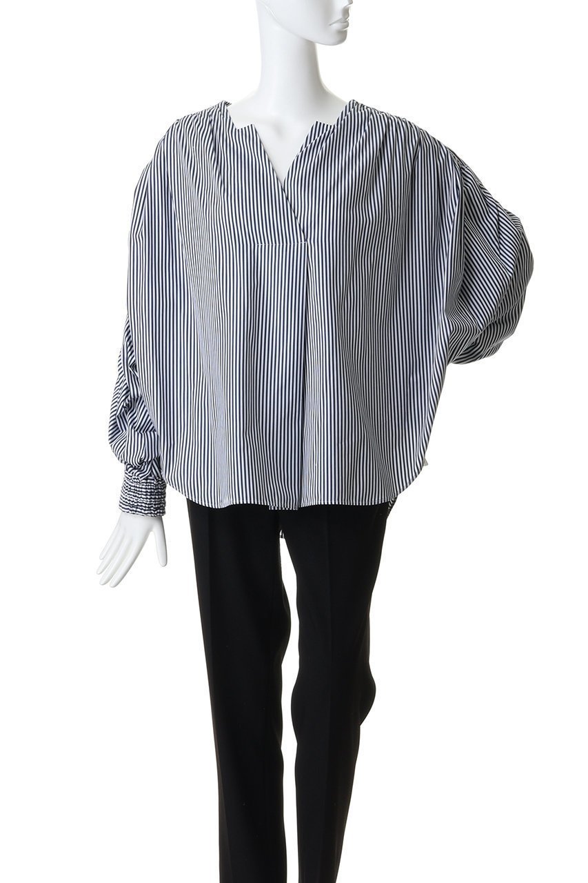 【プルミエ アロンディスモン/1er Arrondissement】のギャザーブラウス 人気、トレンドファッション・服の通販 founy(ファニー) 　ファッション　Fashion　レディースファッション　Fashion for Women　トップス・カットソー　Cut & Sew Tops　シャツ・ブラウス・オフィスカジュアル　Elegant Blouses & Button-Ups　ギャザー　Gathered, Ruffled　スキッパー　Skipper, Open Collar　スリーブ　Sleeve, Long Sleeve / Short Sleeve　ロング　Long, Long-Length　エレガント 上品　Elegant　再入荷　Restock / Back in Stock　other-2|ID: prp329100004906666 ipo3291000000036738075