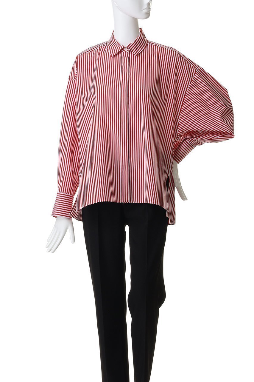 【プルミエ アロンディスモン/1er Arrondissement】のストライプビッグシャツ 人気、トレンドファッション・服の通販 founy(ファニー) 　ファッション　Fashion　レディースファッション　Fashion for Women　トップス・カットソー　Cut & Sew Tops　シャツ・ブラウス・オフィスカジュアル　Elegant Blouses & Button-Ups　スリーブ　Sleeve, Long Sleeve / Short Sleeve　ロング　Long, Long-Length　再入荷　Restock / Back in Stock　夏　Summer　春　Spring　S/S・春夏　SS, Spring/Summer, Warm Season　other-2|ID: prp329100004906669 ipo3291000000036738098