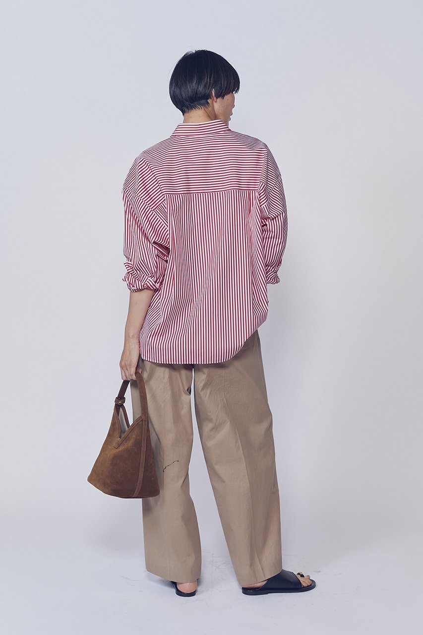 【プルミエ アロンディスモン/1er Arrondissement】のストライプビッグシャツ 人気、トレンドファッション・服の通販 founy(ファニー) 　ファッション　Fashion　レディースファッション　Fashion for Women　トップス・カットソー　Cut & Sew Tops　シャツ・ブラウス・オフィスカジュアル　Elegant Blouses & Button-Ups　スリーブ　Sleeve, Long Sleeve / Short Sleeve　ロング　Long, Long-Length　再入荷　Restock / Back in Stock　夏　Summer　春　Spring　S/S・春夏　SS, Spring/Summer, Warm Season　other-6|ID: prp329100004906669 ipo3291000000036738104