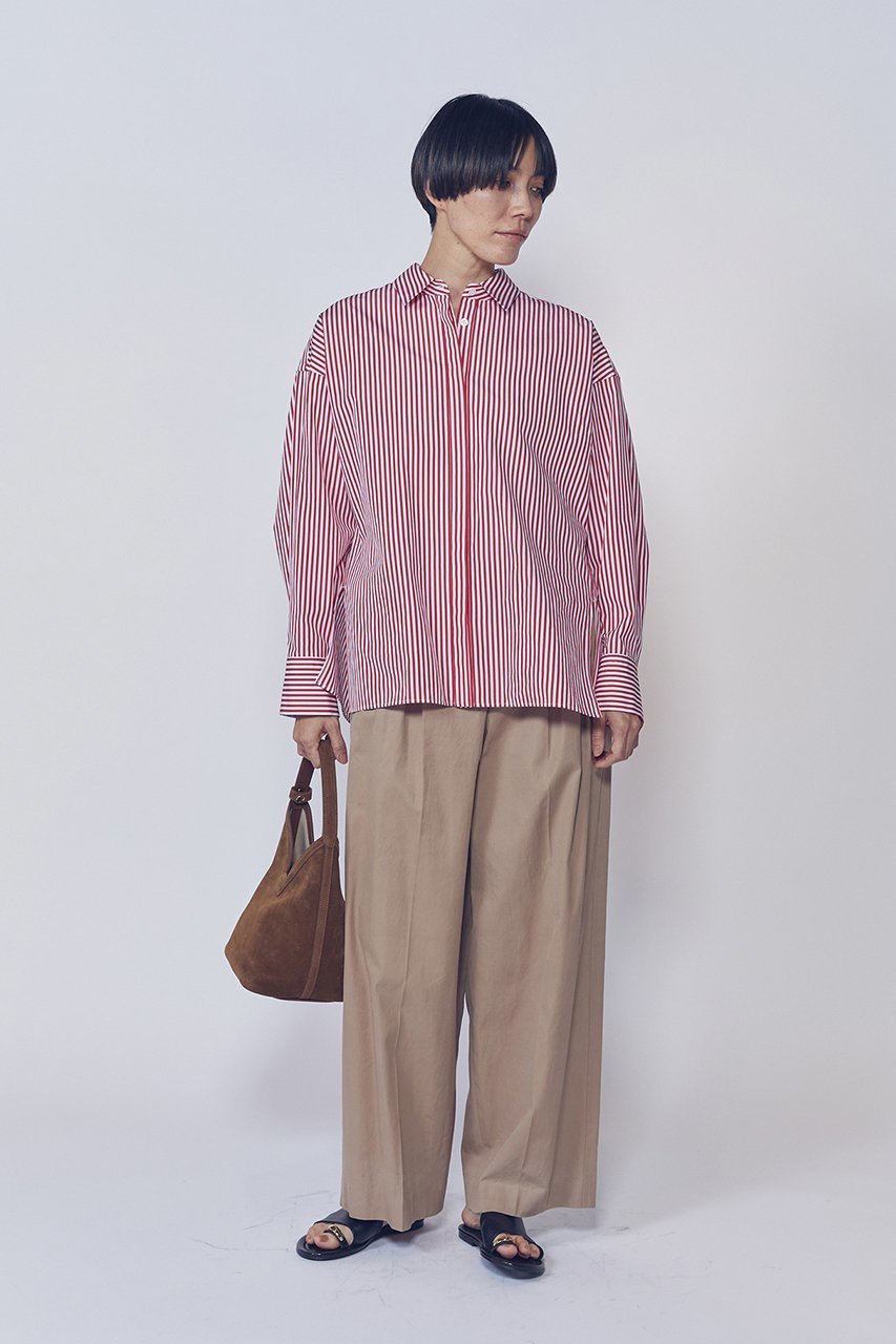 【プルミエ アロンディスモン/1er Arrondissement】のストライプビッグシャツ 人気、トレンドファッション・服の通販 founy(ファニー) 　ファッション　Fashion　レディースファッション　Fashion for Women　トップス・カットソー　Cut & Sew Tops　シャツ・ブラウス・オフィスカジュアル　Elegant Blouses & Button-Ups　スリーブ　Sleeve, Long Sleeve / Short Sleeve　ロング　Long, Long-Length　再入荷　Restock / Back in Stock　夏　Summer　春　Spring　S/S・春夏　SS, Spring/Summer, Warm Season　other-7|ID: prp329100004906669 ipo3291000000036738105