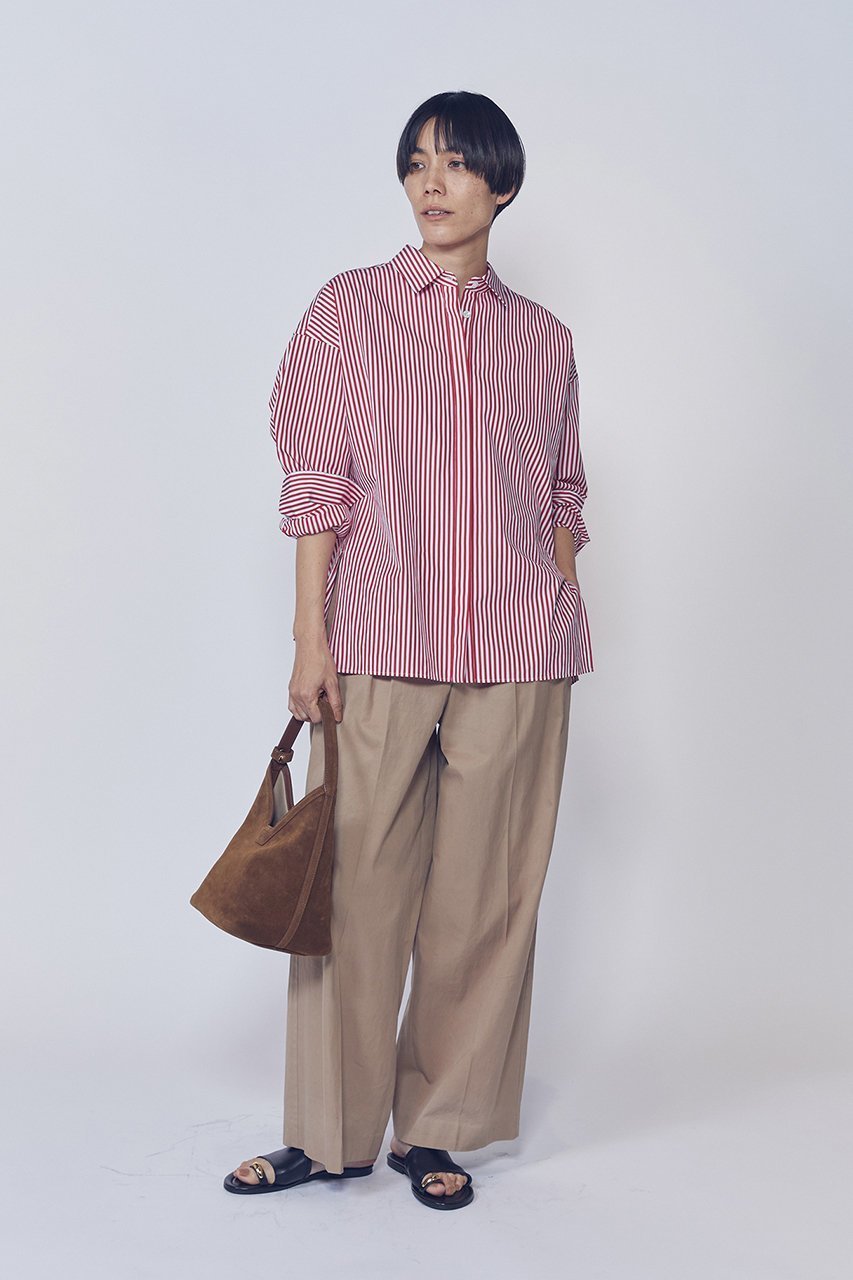 【プルミエ アロンディスモン/1er Arrondissement】のストライプビッグシャツ 人気、トレンドファッション・服の通販 founy(ファニー) 　ファッション　Fashion　レディースファッション　Fashion for Women　トップス・カットソー　Cut & Sew Tops　シャツ・ブラウス・オフィスカジュアル　Elegant Blouses & Button-Ups　スリーブ　Sleeve, Long Sleeve / Short Sleeve　ロング　Long, Long-Length　再入荷　Restock / Back in Stock　夏　Summer　春　Spring　S/S・春夏　SS, Spring/Summer, Warm Season　other-8|ID: prp329100004906669 ipo3291000000036738106