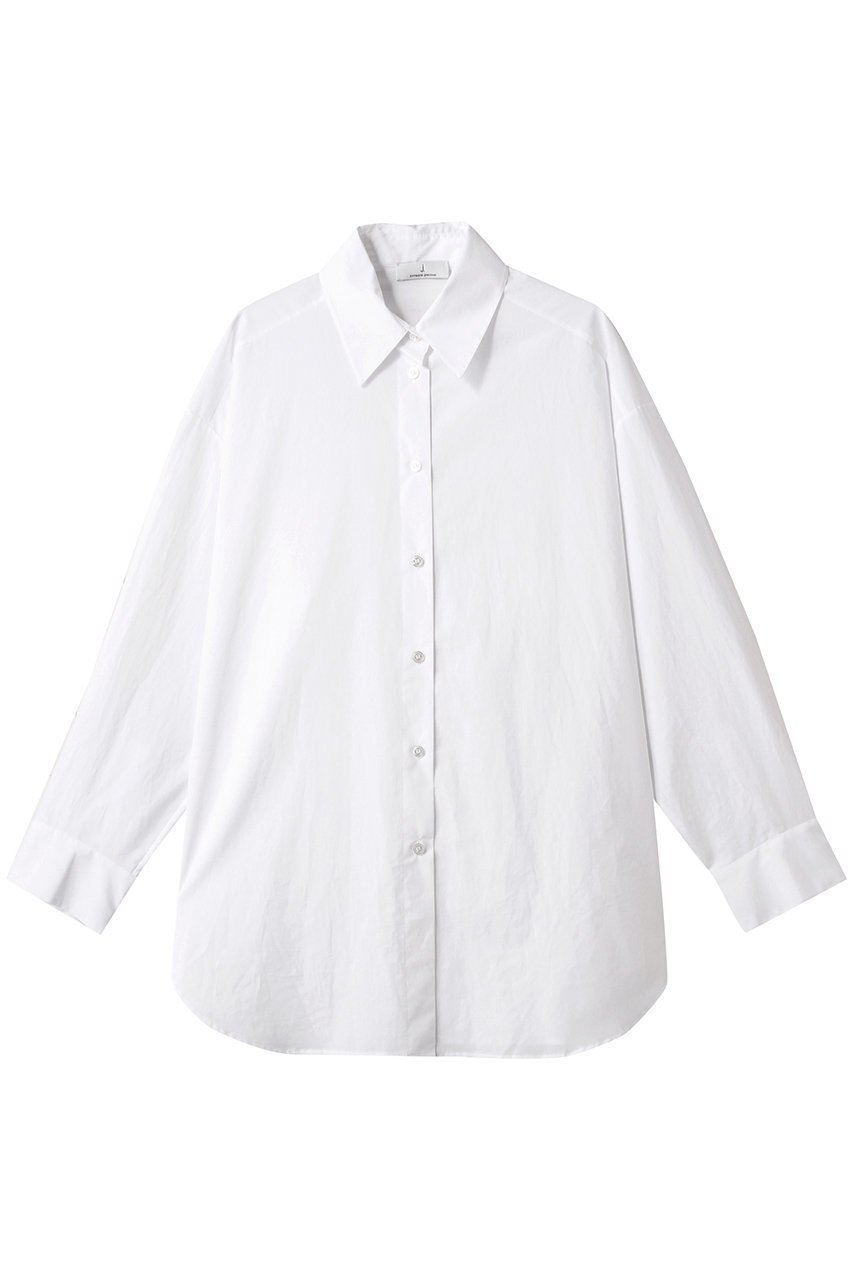 【ジェイドット/j.】の高密度コットンコクーンフォルムシャツ インテリア・キッズ・メンズ・レディースファッション・服の通販 founy(ファニー) 　ファッション　Fashion　レディースファッション　Fashion for Women　トップス・カットソー　Cut & Sew Tops　シャツ・ブラウス・オフィスカジュアル　Elegant Blouses & Button-Ups　おすすめ　Recommended / Our Picks　コンパクト　Compact, Small Size　スリーブ　Sleeve, Long Sleeve / Short Sleeve　ファブリック　Fabric, Textile　ロング　Long, Long-Length　エレガント 上品　Elegant　ホワイト|ID: prp329100004906680 ipo3291000000036738197