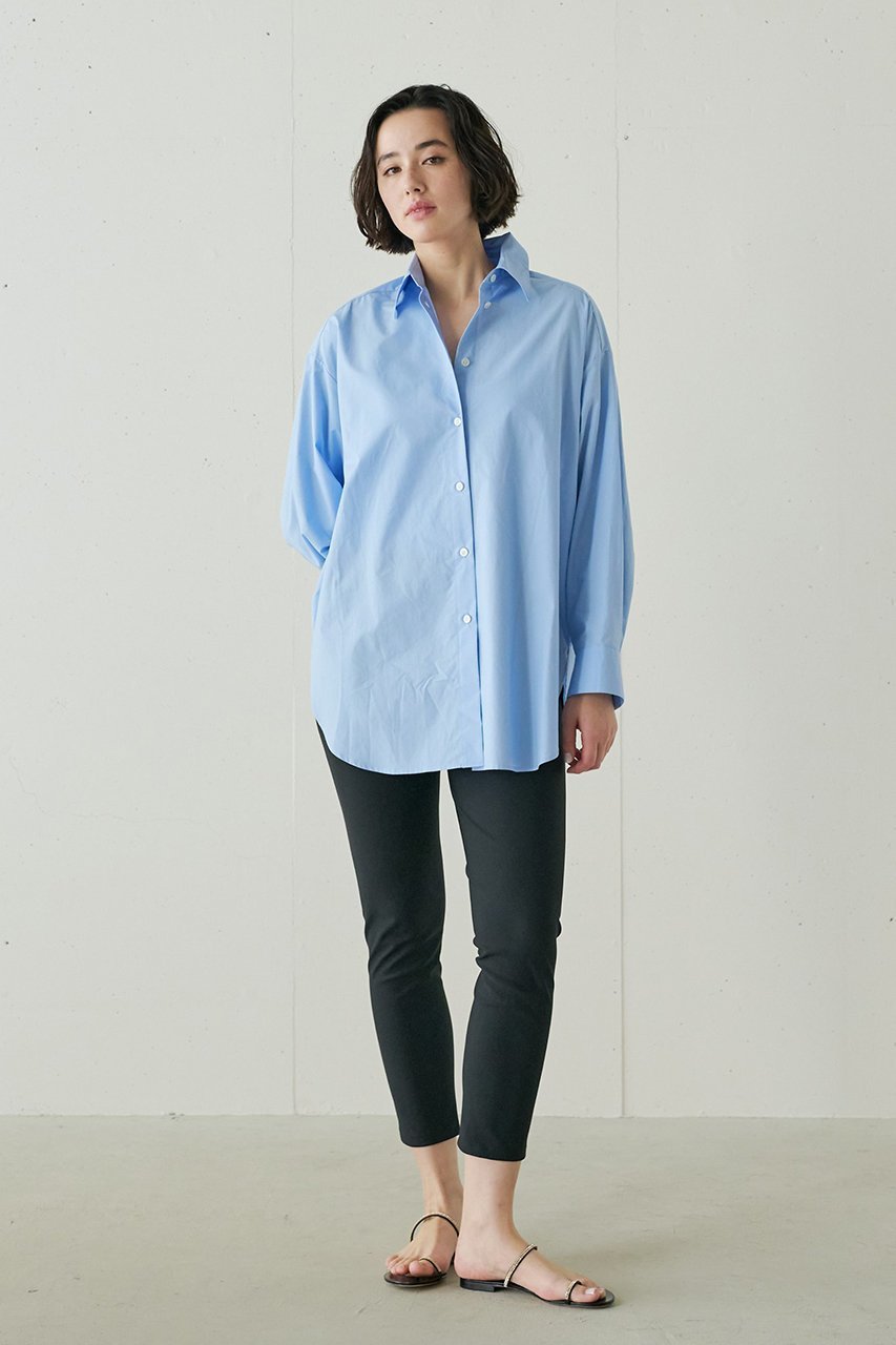 【ジェイドット/j.】の高密度コットンコクーンフォルムシャツ 人気、トレンドファッション・服の通販 founy(ファニー) 　ファッション　Fashion　レディースファッション　Fashion for Women　トップス・カットソー　Cut & Sew Tops　シャツ・ブラウス・オフィスカジュアル　Elegant Blouses & Button-Ups　おすすめ　Recommended / Our Picks　コンパクト　Compact, Small Size　スリーブ　Sleeve, Long Sleeve / Short Sleeve　ファブリック　Fabric, Textile　ロング　Long, Long-Length　エレガント 上品　Elegant　other-6|ID: prp329100004906680 ipo3291000000036738206