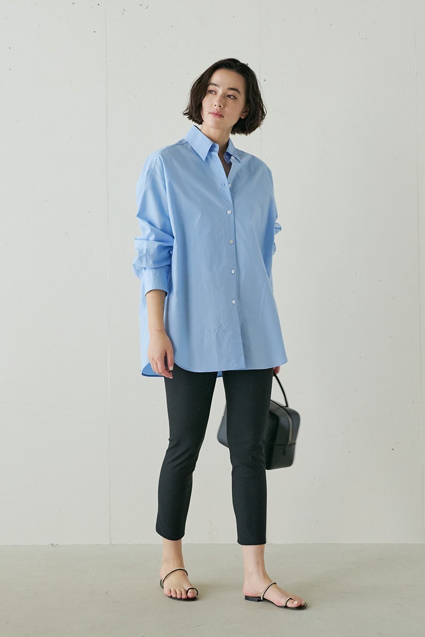 【ジェイドット/j.】の高密度コットンコクーンフォルムシャツ 人気、トレンドファッション・服の通販 founy(ファニー) 　ファッション　Fashion　レディースファッション　Fashion for Women　トップス・カットソー　Cut & Sew Tops　シャツ・ブラウス・オフィスカジュアル　Elegant Blouses & Button-Ups　おすすめ　Recommended / Our Picks　コンパクト　Compact, Small Size　スリーブ　Sleeve, Long Sleeve / Short Sleeve　ファブリック　Fabric, Textile　ロング　Long, Long-Length　エレガント 上品　Elegant　other-7|ID: prp329100004906680 ipo3291000000036738208