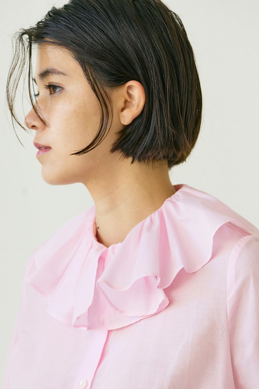 【ジェイドット/j.】のコットンシルクボイルフリル衿ブラウス 人気、トレンドファッション・服の通販 founy(ファニー) 　ファッション　Fashion　レディースファッション　Fashion for Women　トップス・カットソー　Cut & Sew Tops　シャツ・ブラウス・オフィスカジュアル　Elegant Blouses & Button-Ups　シルク　Silk, 100% Silk　スリーブ　Sleeve, Long Sleeve / Short Sleeve　パーティ　Party, Party Style　フェミニン　Feminine, Girly　フリル　Frill, Ruffle　ロング　Long, Long-Length　other-6|ID: prp329100004906683 ipo3291000000036738235