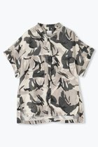 【レリル/lelill】の迷彩シャツ 人気、トレンドファッション・服の通販 founy(ファニー) ファッション Fashion レディースファッション Fashion for Women トップス・カットソー Cut & Sew Tops シャツ・ブラウス・オフィスカジュアル Elegant Blouses & Button-Ups ショート Short, Short Length スリーブ Sleeve, Long Sleeve / Short Sleeve タフタ Taffeta, Structured Fabric プリント Print, Printed Pattern ボタニカル Botanical, Floral Pattern ミリタリー Military, Army Style リネン Linen, Linen Fabric thumbnail グレー|ID: prp329100004906687 ipo3291000000036738255