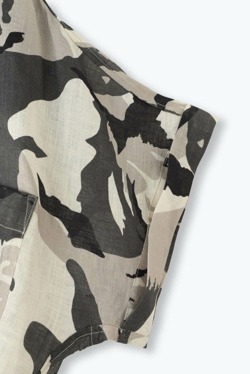 【レリル/lelill】の迷彩シャツ 人気、トレンドファッション・服の通販 founy(ファニー) 　ファッション　Fashion　レディースファッション　Fashion for Women　トップス・カットソー　Cut & Sew Tops　シャツ・ブラウス・オフィスカジュアル　Elegant Blouses & Button-Ups　ショート　Short, Short Length　スリーブ　Sleeve, Long Sleeve / Short Sleeve　タフタ　Taffeta, Structured Fabric　プリント　Print, Printed Pattern　ボタニカル　Botanical, Floral Pattern　ミリタリー　Military, Army Style　リネン　Linen, Linen Fabric　other-5|ID: prp329100004906687 ipo3291000000036738261