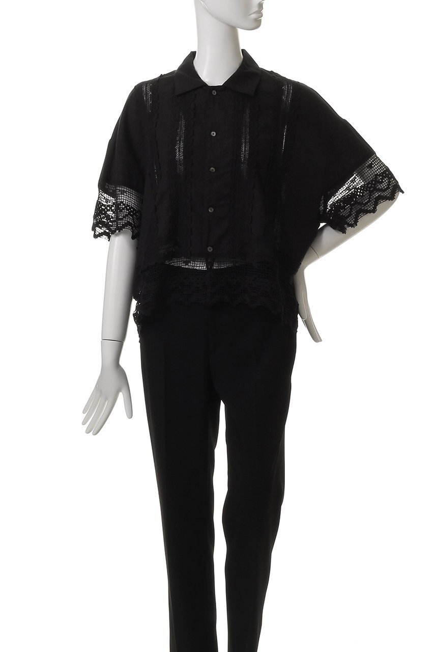 【エリオポール/heliopole】の【normment】CTN FLEX LACE ブラウス 人気、トレンドファッション・服の通販 founy(ファニー) 　ファッション　Fashion　レディースファッション　Fashion for Women　トップス・カットソー　Cut & Sew Tops　シャツ・ブラウス・オフィスカジュアル　Elegant Blouses & Button-Ups　おすすめ　Recommended / Our Picks　インナー　Innerwear　ショート　Short, Short Length　シンプル　Simple, Minimal　スリーブ　Sleeve, Long Sleeve / Short Sleeve　ボトム　Bottoms, Lower Wear　レース　Lace, Lace Fabric　other-2|ID: prp329100004906693 ipo3291000000036738304