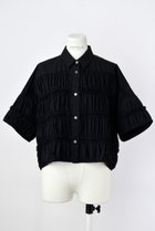 【エンフォルド/ENFOLD】のTIERED GATHER SHIRT/シャツ 人気、トレンドファッション・服の通販 founy(ファニー) ファッション Fashion レディースファッション Fashion for Women トップス・カットソー Cut & Sew Tops シャツ・ブラウス・オフィスカジュアル Elegant Blouses & Button-Ups ギャザー Gathered, Ruffled ショート Short, Short Length スリーブ Sleeve, Long Sleeve / Short Sleeve フェミニン Feminine, Girly ボーダー Border, Stripe ワイド Wide, Wide Fit thumbnail ブラック|ID: prp329100004906712 ipo3291000000036738461