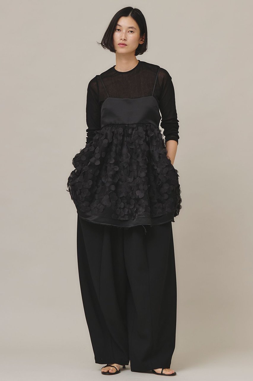 【カレンソロジー/Curensology】のドットチュールキャミソール 人気、トレンドファッション・服の通販 founy(ファニー) 　ファッション　Fashion　レディースファッション　Fashion for Women　トップス・カットソー　Cut & Sew Tops　キャミソール&ノースリーブ　Camisoles & Sleeveless Tops　シャツ・ブラウス・オフィスカジュアル　Elegant Blouses & Button-Ups　おすすめ　Recommended / Our Picks　カットソー　Cut and Sewn Top　キャミソール　Camisole, Spaghetti Strap Top　サテン　Satin, Glossy Fabric　ダウン　Down, Puffer　チュール　Tulip, Tulip Motif　デニム　Denim, Jeans Material　ドット　Polka Dot, Dot Pattern　ノースリーブ　Sleeveless, No-Sleeve　ベビー　Baby, Babywear　ボトム　Bottoms, Lower Wear　ランダム　Random, Irregular　ルーズ　Loose, Oversized　ワイド　Wide, Wide Fit　other-4|ID: prp329100004906717 ipo3291000000036738498