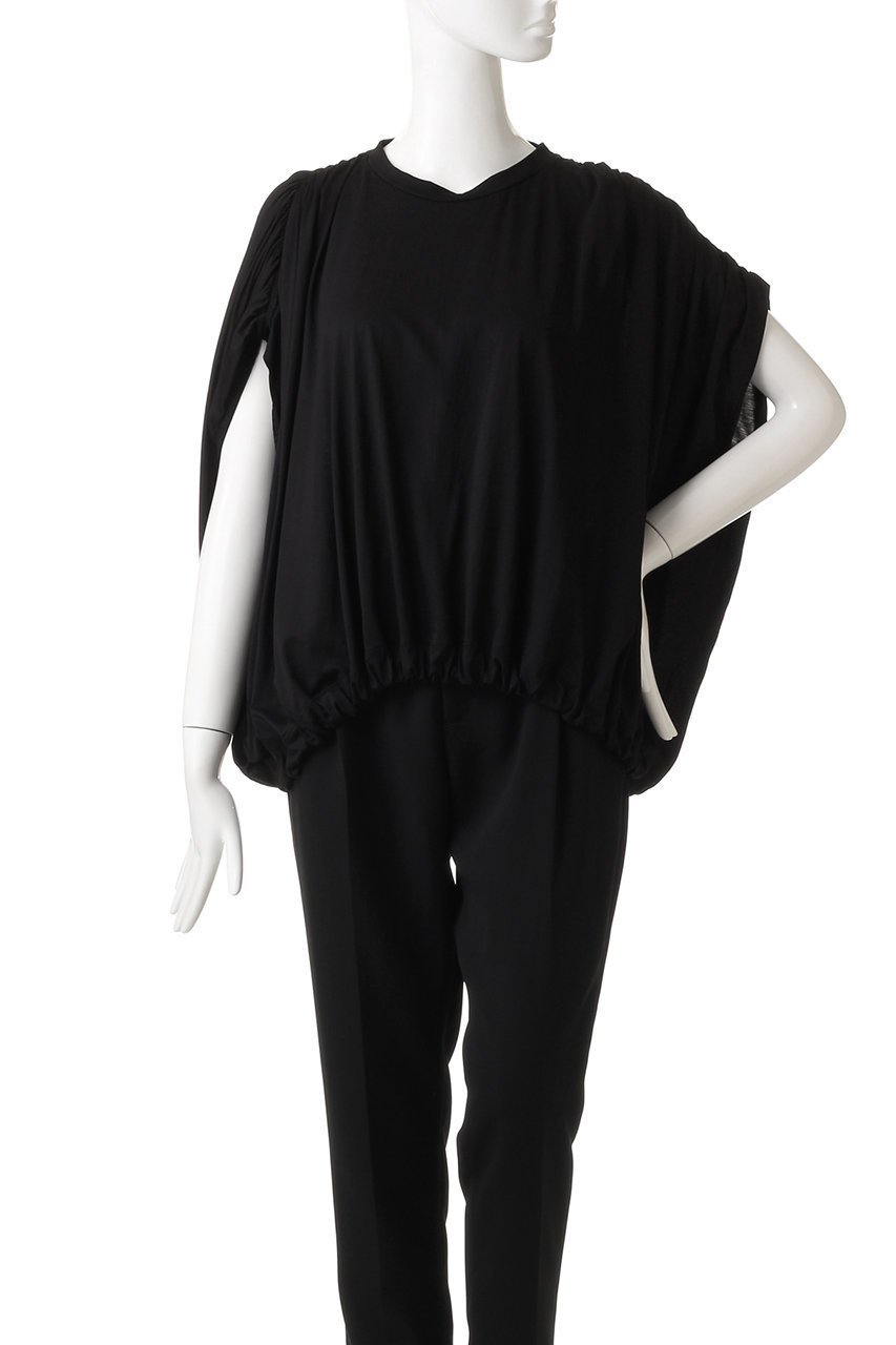 【コルピエロ/Col Pierrot】のカットソーギャザーブラウス 人気、トレンドファッション・服の通販 founy(ファニー) 　ファッション　Fashion　レディースファッション　Fashion for Women　トップス・カットソー　Cut & Sew Tops　シャツ・ブラウス・オフィスカジュアル　Elegant Blouses & Button-Ups　カットソー・ベーシックTシャツ　Cut-and-Sewn Tops / Stretch Tees & Basics　なめらか　Smooth, Silky Texture　カットソー　Cut and Sewn Top　ギャザー　Gathered, Ruffled　ショート　Short, Short Length　シンプル　Simple, Minimal　スリーブ　Sleeve, Long Sleeve / Short Sleeve　other-2|ID: prp329100004906718 ipo3291000000036738505