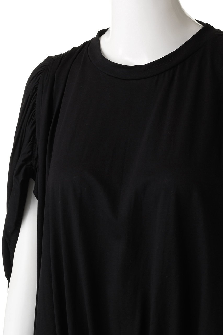 【コルピエロ/Col Pierrot】のカットソーギャザーブラウス 人気、トレンドファッション・服の通販 founy(ファニー) 　ファッション　Fashion　レディースファッション　Fashion for Women　トップス・カットソー　Cut & Sew Tops　シャツ・ブラウス・オフィスカジュアル　Elegant Blouses & Button-Ups　カットソー・ベーシックTシャツ　Cut-and-Sewn Tops / Stretch Tees & Basics　なめらか　Smooth, Silky Texture　カットソー　Cut and Sewn Top　ギャザー　Gathered, Ruffled　ショート　Short, Short Length　シンプル　Simple, Minimal　スリーブ　Sleeve, Long Sleeve / Short Sleeve　other-5|ID: prp329100004906718 ipo3291000000036738508