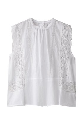 【エリオポール/heliopole】 【normment】COTTON MANNY LACE ノースリーブ人気、トレンドファッション・服の通販 founy(ファニー) ファッション Fashion レディースファッション Fashion for Women トップス・カットソー Cut & Sew Tops キャミソール&ノースリーブ Camisoles & Sleeveless Tops シャツ・ブラウス・オフィスカジュアル Elegant Blouses & Button-Ups おすすめ Recommended / Our Picks デニム Denim, Jeans Material ノースリーブ Sleeveless, No-Sleeve フェミニン Feminine, Girly フレア Flare, Flared ボックス Boxy, Box Shape ボトム Bottoms, Lower Wear モノトーン Monotone, Black and White レース Lace, Lace Fabric 無地 Plain, Solid Color |ID:prp329100004906721