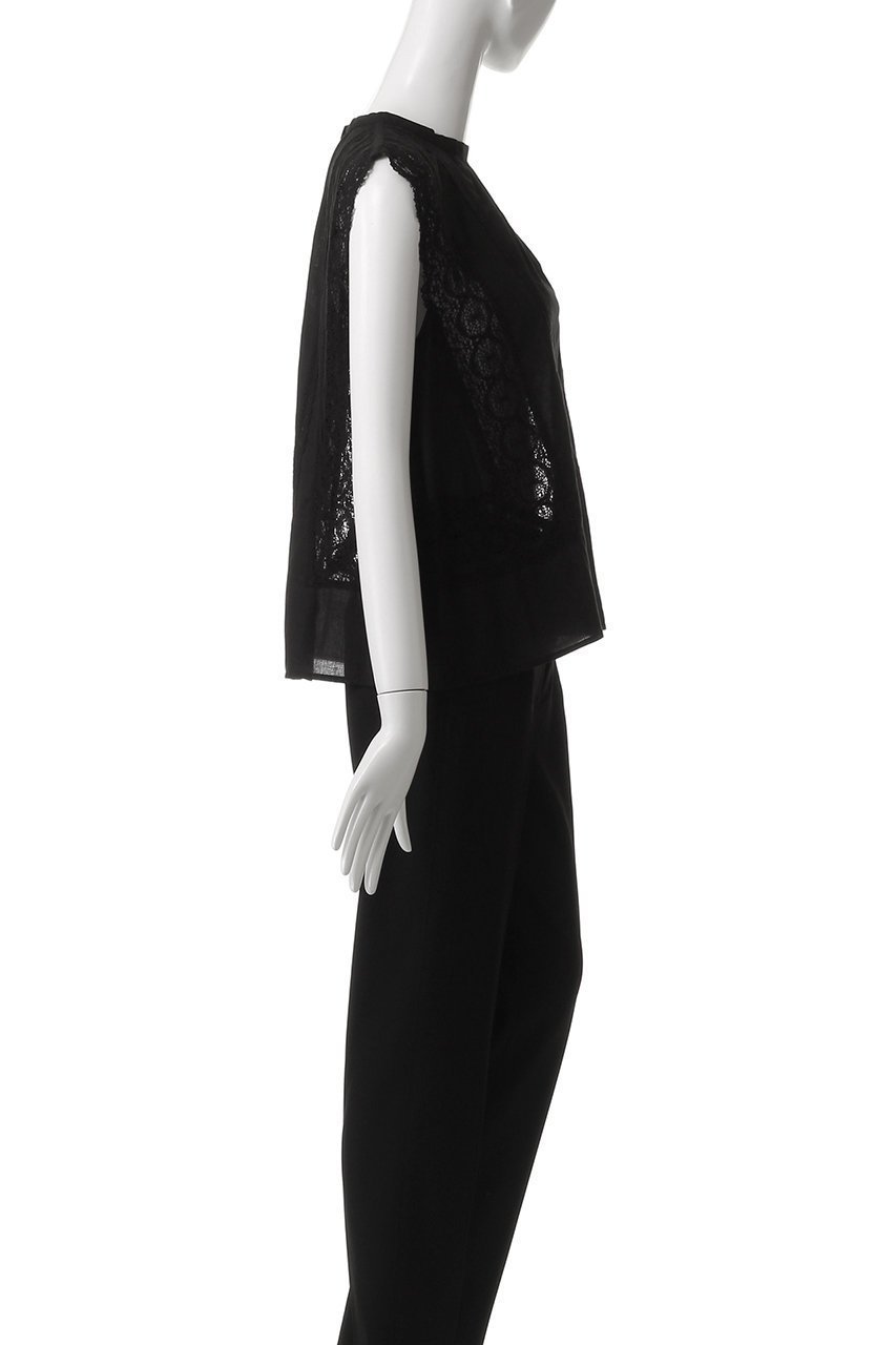 【エリオポール/heliopole】の【normment】COTTON MANNY LACE ノースリーブ 人気、トレンドファッション・服の通販 founy(ファニー) ファッション Fashion レディースファッション Fashion for Women トップス・カットソー Cut & Sew Tops キャミソール&ノースリーブ Camisoles & Sleeveless Tops シャツ・ブラウス・オフィスカジュアル Elegant Blouses & Button-Ups おすすめ Recommended / Our Picks デニム Denim, Jeans Material ノースリーブ Sleeveless, No-Sleeve フェミニン Feminine, Girly フレア Flare, Flared ボックス Boxy, Box Shape ボトム Bottoms, Lower Wear モノトーン Monotone, Black and White レース Lace, Lace Fabric 無地 Plain, Solid Color other-3|ID: prp329100004906721 ipo3291000000036738528