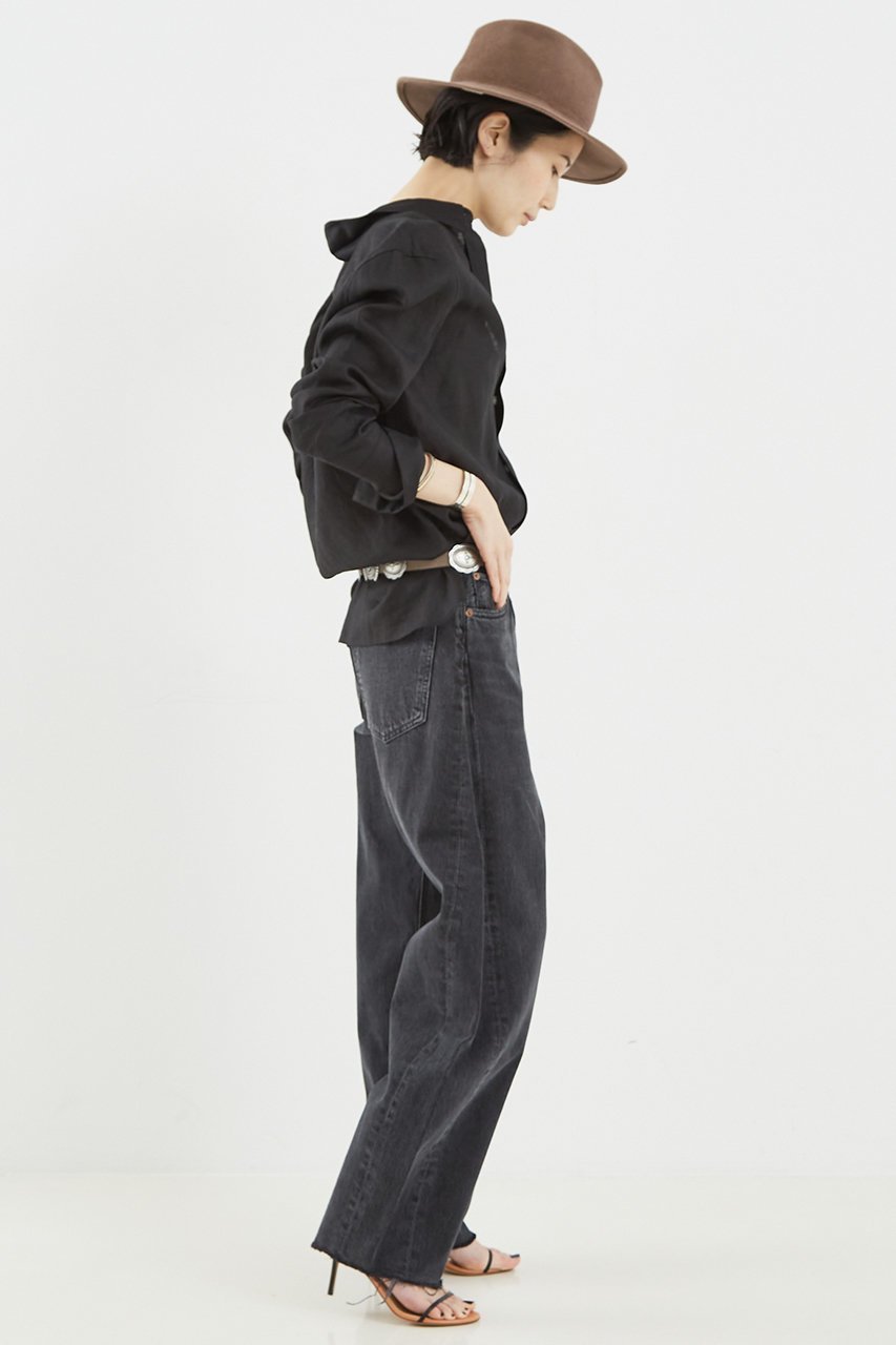 【ザ ストア バイ シー/THE STORE by C】のリネンシャツ 人気、トレンドファッション・服の通販 founy(ファニー) 　ファッション　Fashion　レディースファッション　Fashion for Women　トップス・カットソー　Cut & Sew Tops　シャツ・ブラウス・オフィスカジュアル　Elegant Blouses & Button-Ups　カシュクール　Wrap Design　スラックス　Slacks, Dress Pants　スリーブ　Sleeve, Long Sleeve / Short Sleeve　デニム　Denim, Jeans Material　リネン　Linen, Linen Fabric　ロング　Long, Long-Length　エレガント 上品　Elegant　夏　Summer　other-6|ID: prp329100004906724 ipo3291000000036738552