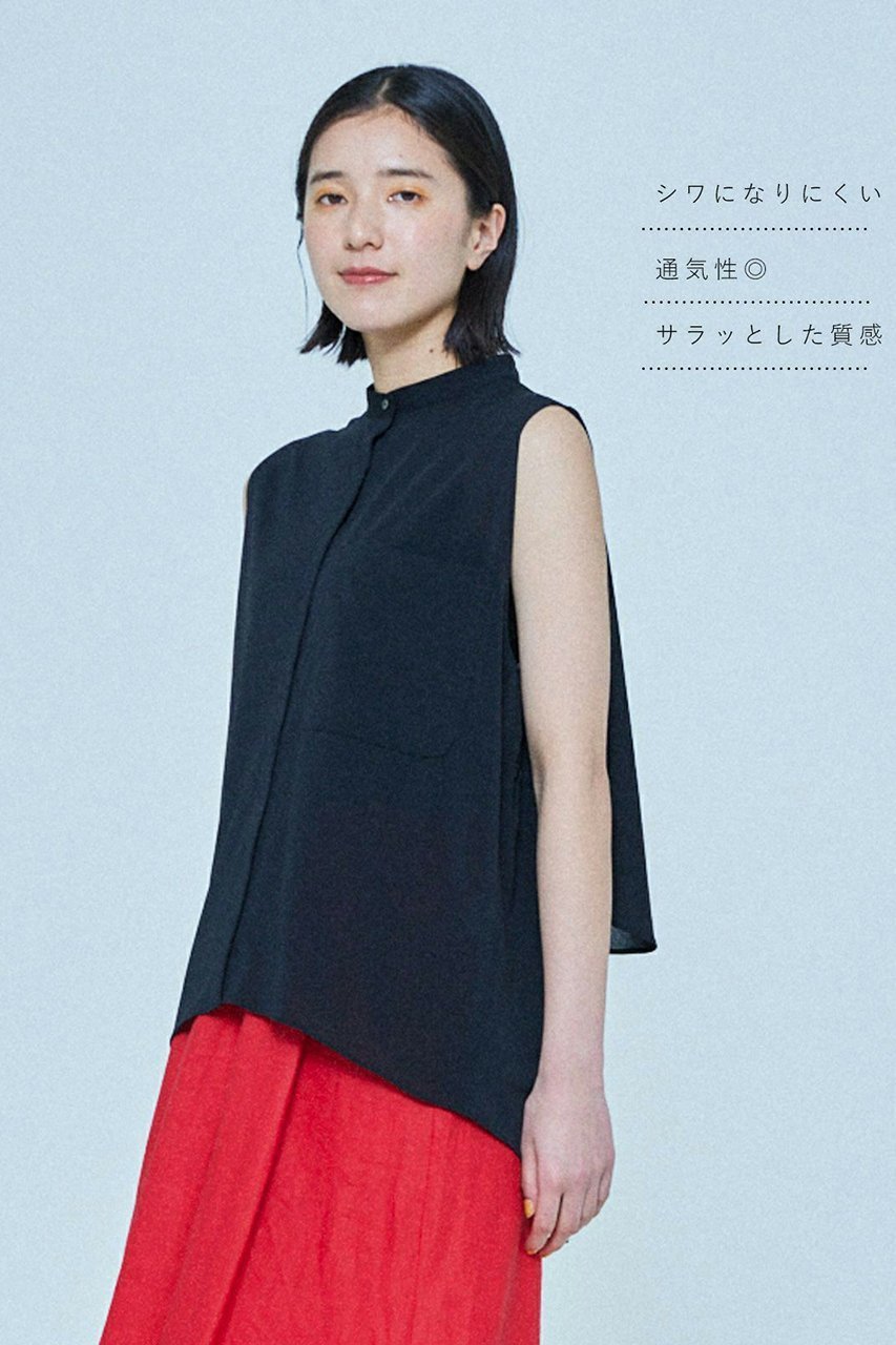 【レリル/lelill】のバックフラップシアーシャツ 人気、トレンドファッション・服の通販 founy(ファニー) 　ファッション　Fashion　レディースファッション　Fashion for Women　トップス・カットソー　Cut & Sew Tops　キャミソール&ノースリーブ　Camisoles & Sleeveless Tops　シャツ・ブラウス・オフィスカジュアル　Elegant Blouses & Button-Ups　バッグ　Bags　おすすめ　Recommended / Our Picks　インナー　Innerwear　スリーブ　Sleeve, Long Sleeve / Short Sleeve　ノースリーブ　Sleeveless, No-Sleeve　フラップ　Flap, Flap Pocket　フレンチ　French, French Style　other-2|ID: prp329100004906725 ipo3291000000036738558