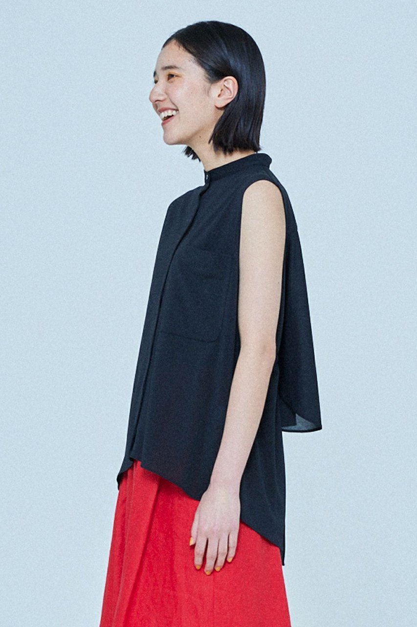 【レリル/lelill】のバックフラップシアーシャツ 人気、トレンドファッション・服の通販 founy(ファニー) 　ファッション　Fashion　レディースファッション　Fashion for Women　トップス・カットソー　Cut & Sew Tops　キャミソール&ノースリーブ　Camisoles & Sleeveless Tops　シャツ・ブラウス・オフィスカジュアル　Elegant Blouses & Button-Ups　バッグ　Bags　おすすめ　Recommended / Our Picks　インナー　Innerwear　スリーブ　Sleeve, Long Sleeve / Short Sleeve　ノースリーブ　Sleeveless, No-Sleeve　フラップ　Flap, Flap Pocket　フレンチ　French, French Style　other-6|ID: prp329100004906725 ipo3291000000036738562