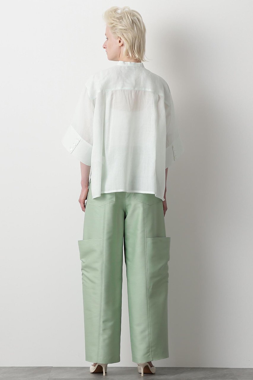 【ヒューエルミュージアム/hueLe Museum】の【STUMBLY】Volume Sleeve Shirts 人気、トレンドファッション・服の通販 founy(ファニー) 　ファッション　Fashion　レディースファッション　Fashion for Women　トップス・カットソー　Cut & Sew Tops　シャツ・ブラウス・オフィスカジュアル　Elegant Blouses & Button-Ups　ボリューム袖・フリルスリーブブラウス　Voluminous & Ruffle Sleeves / Puffy Sleeve Tops　カフス　Cuff Design　コンパクト　Compact, Small Size　ショート　Short, Short Length　スリーブ　Sleeve, Long Sleeve / Short Sleeve　バランス　Balance, Style Balance　半袖　Short Sleeve, Half Sleeve　夏　Summer　other-4|ID: prp329100004906728 ipo3291000000036738582