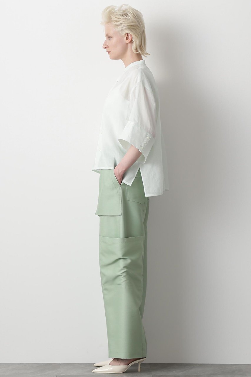 【ヒューエルミュージアム/hueLe Museum】の【STUMBLY】Volume Sleeve Shirts 人気、トレンドファッション・服の通販 founy(ファニー) 　ファッション　Fashion　レディースファッション　Fashion for Women　トップス・カットソー　Cut & Sew Tops　シャツ・ブラウス・オフィスカジュアル　Elegant Blouses & Button-Ups　ボリューム袖・フリルスリーブブラウス　Voluminous & Ruffle Sleeves / Puffy Sleeve Tops　カフス　Cuff Design　コンパクト　Compact, Small Size　ショート　Short, Short Length　スリーブ　Sleeve, Long Sleeve / Short Sleeve　バランス　Balance, Style Balance　半袖　Short Sleeve, Half Sleeve　夏　Summer　other-5|ID: prp329100004906728 ipo3291000000036738583