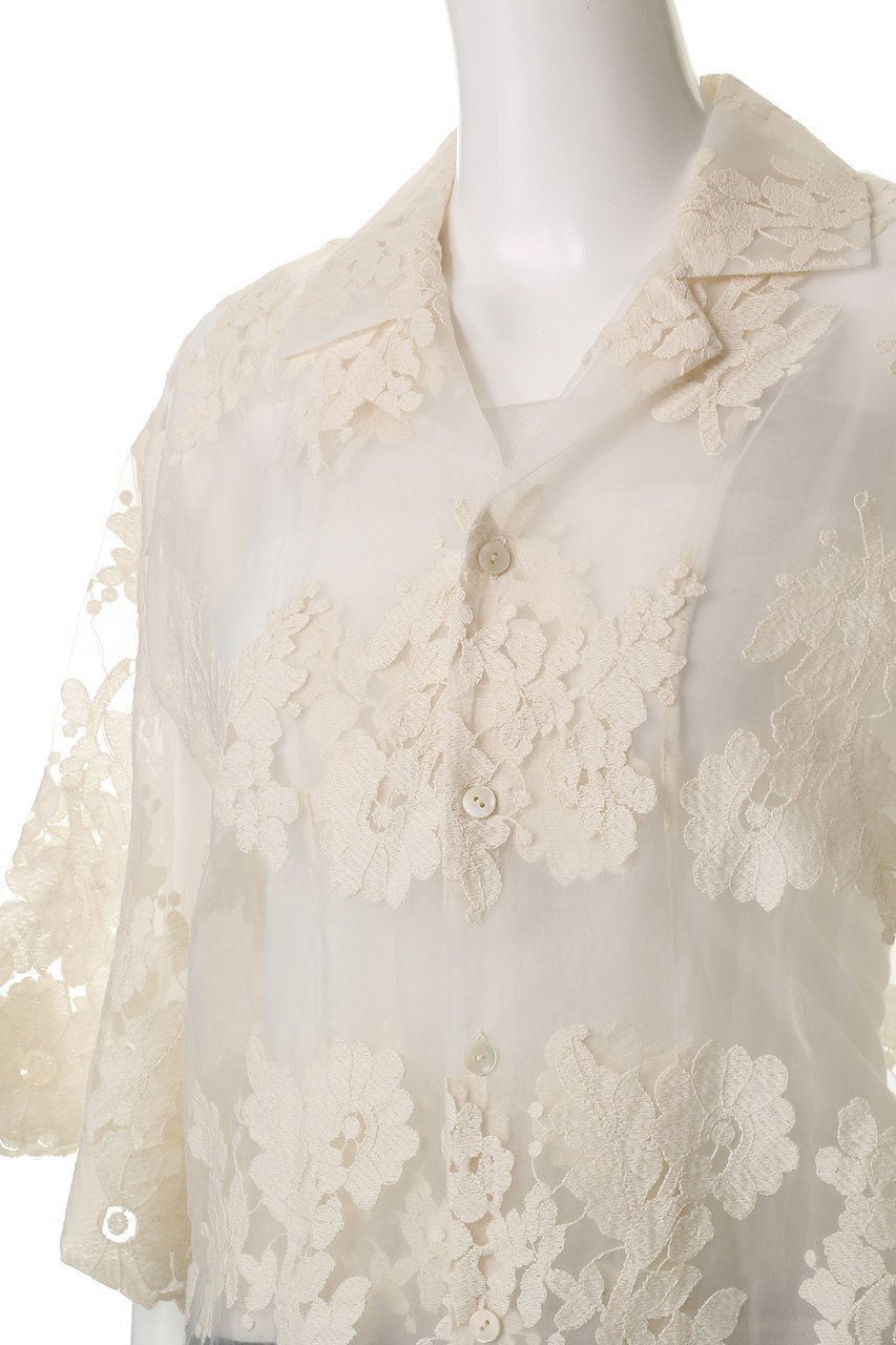 【クラネ/CLANE】のSHEER FLOWER LACE SHIRT/シャツ 人気、トレンドファッション・服の通販 founy(ファニー) ファッション Fashion レディースファッション Fashion for Women トップス・カットソー Cut & Sew Tops シャツ・ブラウス・オフィスカジュアル Elegant Blouses & Button-Ups シアー Sheer, See-Through ショート Short, Short Length スカラップ Scallop, Scalloped Edge スリーブ Sleeve, Long Sleeve / Short Sleeve フラワー Flower, Floral モチーフ Motif, Design Theme レース Lace, Lace Fabric ヴィンテージ Vintage Style 夏 Summer 春 Spring S/S・春夏 SS, Spring/Summer, Warm Season other-5|ID: prp329100004906737 ipo3291000000036738658