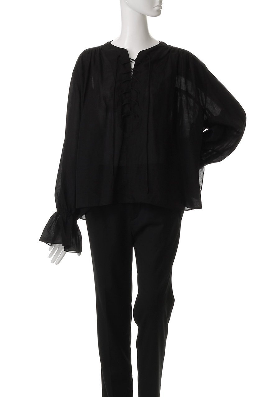 【デパリエ/DEPAREILLE】のリネンレースアップブラウス 人気、トレンドファッション・服の通販 founy(ファニー) 　ファッション　Fashion　レディースファッション　Fashion for Women　トップス・カットソー　Cut & Sew Tops　シャツ・ブラウス・オフィスカジュアル　Elegant Blouses & Button-Ups　シアー　Sheer, See-Through　スリーブ　Sleeve, Long Sleeve / Short Sleeve　リネン　Linen, Linen Fabric　レース　Lace, Lace Fabric　ロング　Long, Long-Length　夏　Summer　定番　Standard, Basic Item　春　Spring　S/S・春夏　SS, Spring/Summer, Warm Season　other-2|ID: prp329100004906744 ipo3291000000036738728