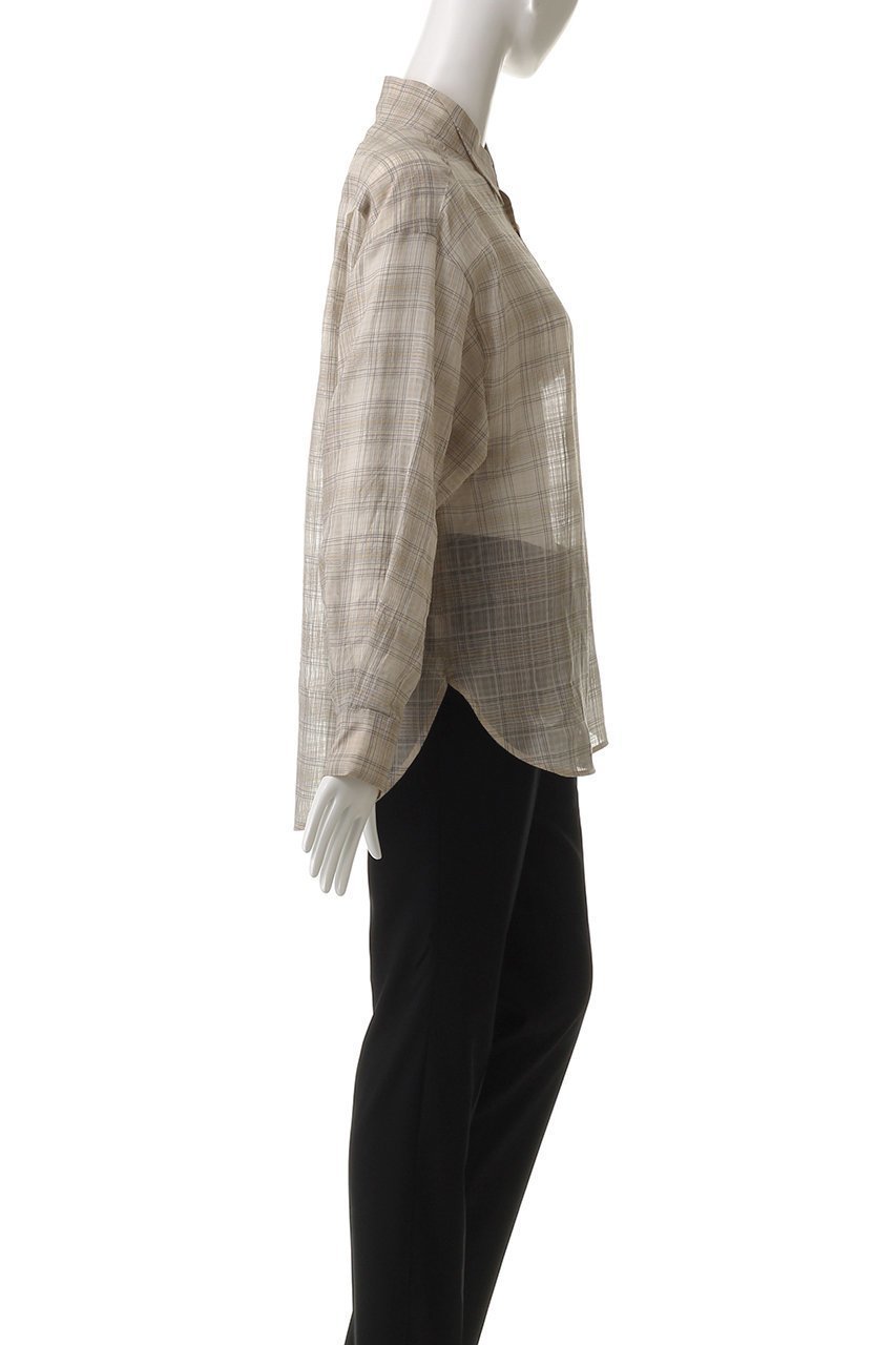 【オブリオ/AUBRIOT】のシアーチェックシャツ 人気、トレンドファッション・服の通販 founy(ファニー) 　ファッション　Fashion　レディースファッション　Fashion for Women　トップス・カットソー　Cut & Sew Tops　シャツ・ブラウス・オフィスカジュアル　Elegant Blouses & Button-Ups　イタリア　Italy　シアー　Sheer, See-Through　シルク　Silk, 100% Silk　スリーブ　Sleeve, Long Sleeve / Short Sleeve　チェック　Check, Plaid, Tartan　リラックス　Relax, Relaxed Fit　ロング　Long, Long-Length　other-3|ID: prp329100004906745 ipo3291000000036738735