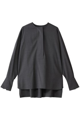 【オブリオ/AUBRIOT】のウーステッド プルオーバーシャツ 人気、トレンドファッション・服の通販 founy(ファニー) ファッション Fashion レディースファッション Fashion for Women トップス・カットソー Cut & Sew Tops シャツ・ブラウス・オフィスカジュアル Elegant Blouses & Button-Ups カジュアルプルオーバー・ニットトップス Pullovers & Knit Tops / Casual Pullovers なめらか Smooth, Silky Texture イタリア Italy コンパクト Compact, Small Size スリーブ Sleeve, Long Sleeve / Short Sleeve スーツ Suit, Formalwear モダン Modern, Contemporary ロング Long, Long-Length |ID:prp329100004906746