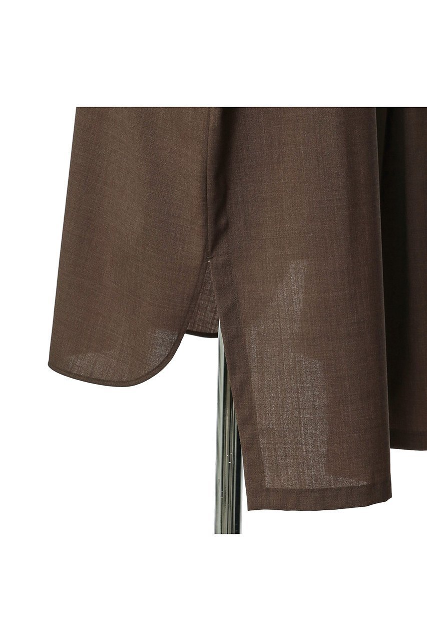 【オブリオ/AUBRIOT】のウーステッド プルオーバーシャツ 人気、トレンドファッション・服の通販 founy(ファニー) 　ファッション　Fashion　レディースファッション　Fashion for Women　トップス・カットソー　Cut & Sew Tops　シャツ・ブラウス・オフィスカジュアル　Elegant Blouses & Button-Ups　カジュアルプルオーバー・ニットトップス　Pullovers & Knit Tops / Casual Pullovers　なめらか　Smooth, Silky Texture　イタリア　Italy　コンパクト　Compact, Small Size　スリーブ　Sleeve, Long Sleeve / Short Sleeve　スーツ　Suit, Formalwear　モダン　Modern, Contemporary　ロング　Long, Long-Length　other-7|ID: prp329100004906746 ipo3291000000036738749