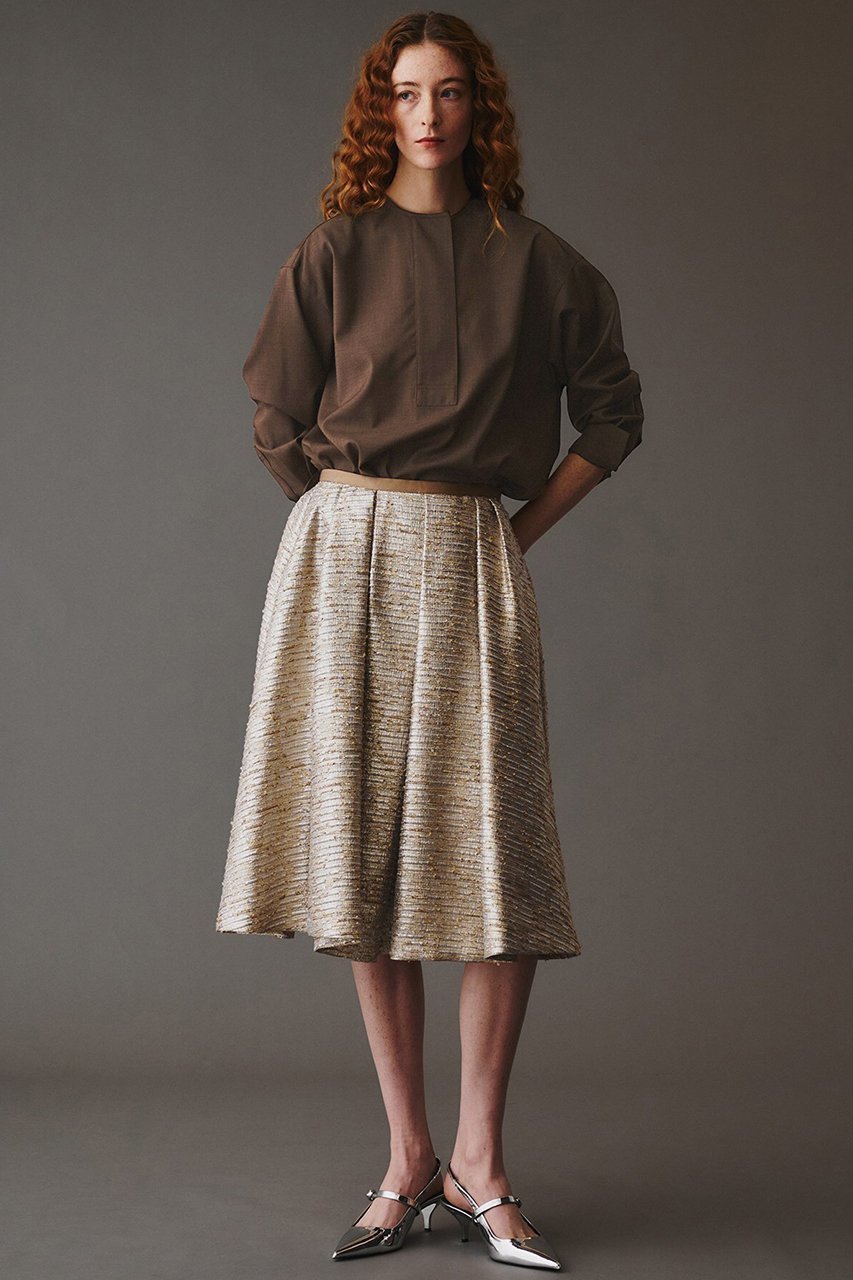 【オブリオ/AUBRIOT】のウーステッド プルオーバーシャツ 人気、トレンドファッション・服の通販 founy(ファニー) 　ファッション　Fashion　レディースファッション　Fashion for Women　トップス・カットソー　Cut & Sew Tops　シャツ・ブラウス・オフィスカジュアル　Elegant Blouses & Button-Ups　カジュアルプルオーバー・ニットトップス　Pullovers & Knit Tops / Casual Pullovers　なめらか　Smooth, Silky Texture　イタリア　Italy　コンパクト　Compact, Small Size　スリーブ　Sleeve, Long Sleeve / Short Sleeve　スーツ　Suit, Formalwear　モダン　Modern, Contemporary　ロング　Long, Long-Length　other-8|ID: prp329100004906746 ipo3291000000036738750