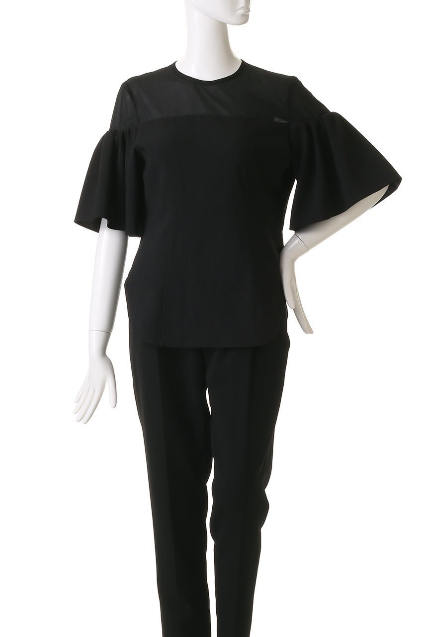 【スタニングルアー/STUNNING LURE】のタックスリーブプルオーバー 人気、トレンドファッション・服の通販 founy(ファニー) 　ファッション　Fashion　レディースファッション　Fashion for Women　トップス・カットソー　Cut & Sew Tops　シャツ・ブラウス・オフィスカジュアル　Elegant Blouses & Button-Ups　カジュアルプルオーバー・ニットトップス　Pullovers & Knit Tops / Casual Pullovers　エレガント 上品　Elegant　クラシカル　Classical, Vintage-Inspired　シェイプ　Shape, Slim Fit　シフォン　Chiffon, Lightweight Fabric　ショート　Short, Short Length　スリーブ　Sleeve, Long Sleeve / Short Sleeve　バランス　Balance, Style Balance　フォルム　Silhouette, Form　ヘムライン　Hemline, Bottom Cut　other-2|ID: prp329100004906747 ipo3291000000036738754