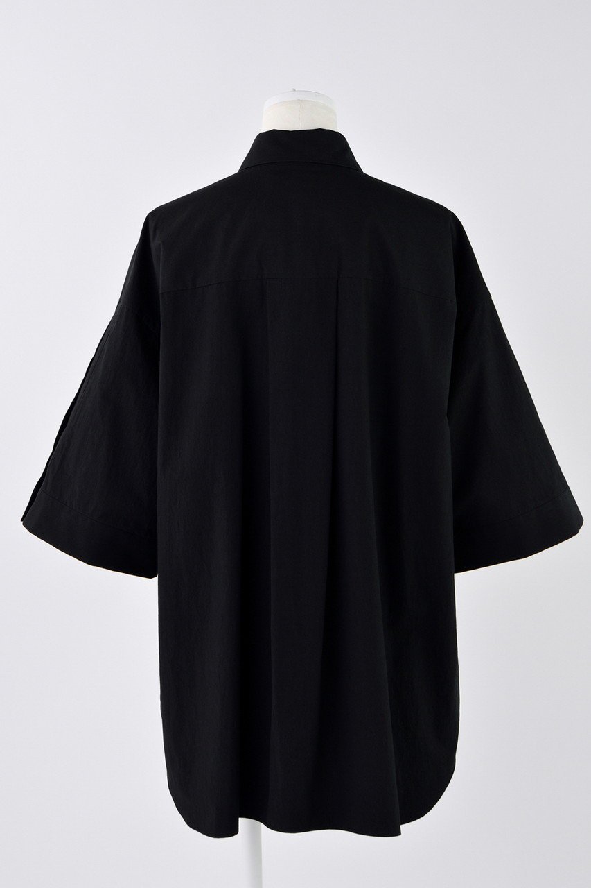 【エンフォルド/ENFOLD】のWashedタイプライター レイヤード 5分袖 SH/シャツ 人気、トレンドファッション・服の通販 founy(ファニー) 　ファッション　Fashion　レディースファッション　Fashion for Women　トップス・カットソー　Cut & Sew Tops　シャツ・ブラウス・オフィスカジュアル　Elegant Blouses & Button-Ups　ショート　Short, Short Length　スリーブ　Sleeve, Long Sleeve / Short Sleeve　タイプライター　Typewriter Fabric, Crisp Cotton　ドレープ　Drape, Draping Fabric　other-3|ID: prp329100004906751 ipo3291000000036738788