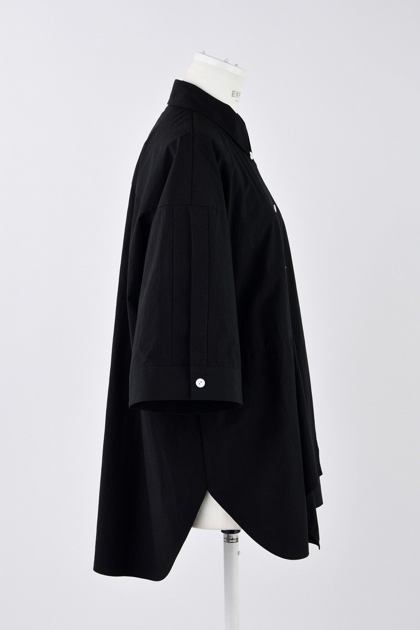 【エンフォルド/ENFOLD】のWashedタイプライター レイヤード 5分袖 SH/シャツ 人気、トレンドファッション・服の通販 founy(ファニー) 　ファッション　Fashion　レディースファッション　Fashion for Women　トップス・カットソー　Cut & Sew Tops　シャツ・ブラウス・オフィスカジュアル　Elegant Blouses & Button-Ups　ショート　Short, Short Length　スリーブ　Sleeve, Long Sleeve / Short Sleeve　タイプライター　Typewriter Fabric, Crisp Cotton　ドレープ　Drape, Draping Fabric　other-4|ID: prp329100004906751 ipo3291000000036738789