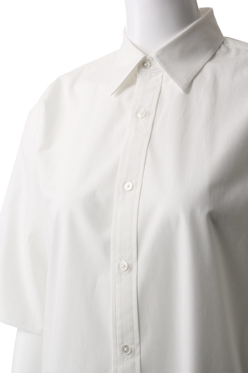 【バウト/BOWTE】のコットン/シルク ハイカウント タイプライター ハーフスリーブシャツ 人気、トレンドファッション・服の通販 founy(ファニー) 　ファッション　Fashion　レディースファッション　Fashion for Women　トップス・カットソー　Cut & Sew Tops　シャツ・ブラウス・オフィスカジュアル　Elegant Blouses & Button-Ups　シアー　Sheer, See-Through　ショート　Short, Short Length　シルク　Silk, 100% Silk　シンプル　Simple, Minimal　スリーブ　Sleeve, Long Sleeve / Short Sleeve　タイプライター　Typewriter Fabric, Crisp Cotton　ハーフ　Half, Half-Length　ベーシック　Basic, Essential　other-5|ID: prp329100004906770 ipo3291000000036738938