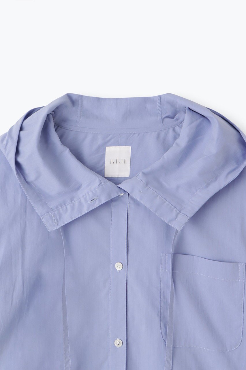 【レリル/lelill】のフーディーシャツ 人気、トレンドファッション・服の通販 founy(ファニー) 　ファッション　Fashion　レディースファッション　Fashion for Women　トップス・カットソー　Cut & Sew Tops　シャツ・ブラウス・オフィスカジュアル　Elegant Blouses & Button-Ups　スリーブ　Sleeve, Long Sleeve / Short Sleeve　ブロード　Broadcloth, Fine Cotton　ロング　Long, Long-Length　羽織　Haori, Light Jacket　other-5|ID: prp329100004906771 ipo3291000000036738944