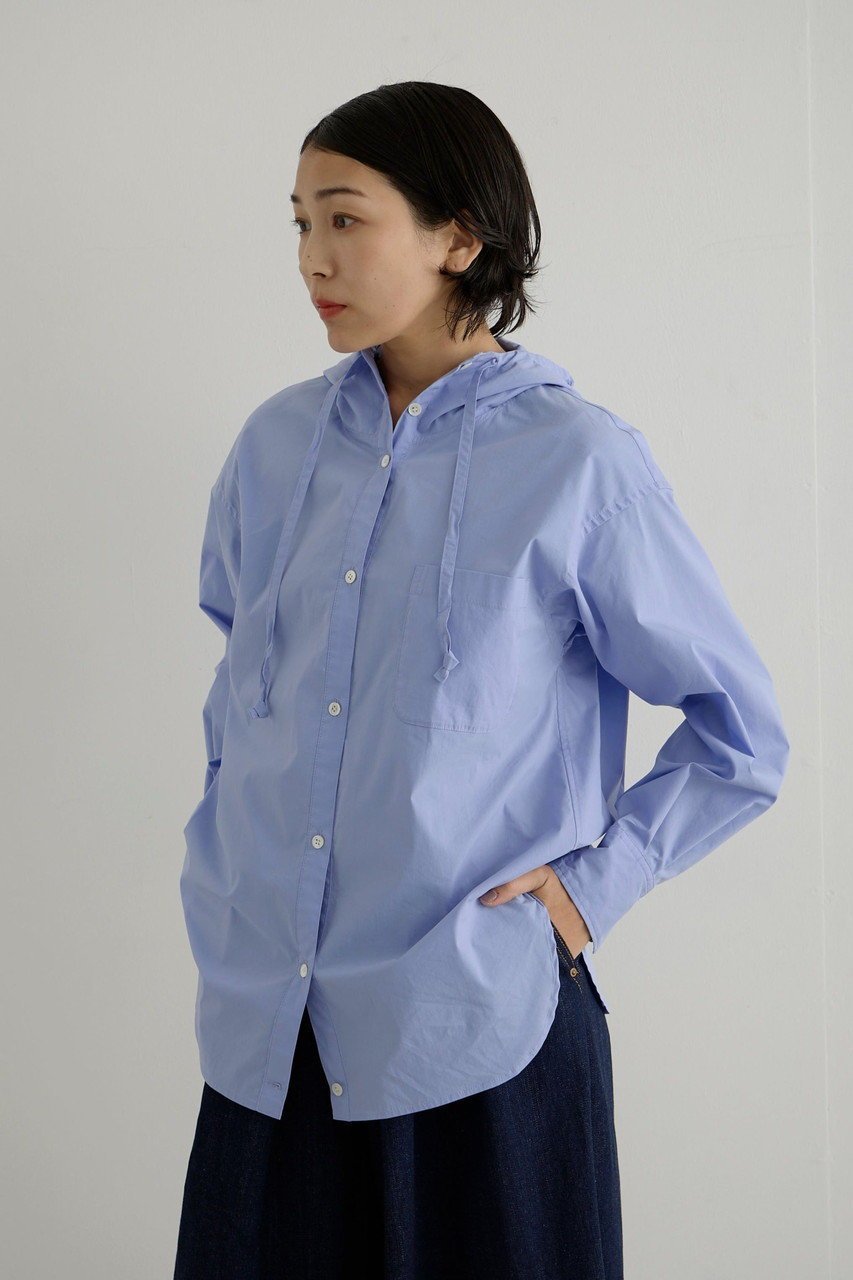 【レリル/lelill】のフーディーシャツ 人気、トレンドファッション・服の通販 founy(ファニー) 　ファッション　Fashion　レディースファッション　Fashion for Women　トップス・カットソー　Cut & Sew Tops　シャツ・ブラウス・オフィスカジュアル　Elegant Blouses & Button-Ups　スリーブ　Sleeve, Long Sleeve / Short Sleeve　ブロード　Broadcloth, Fine Cotton　ロング　Long, Long-Length　羽織　Haori, Light Jacket　other-8|ID: prp329100004906771 ipo3291000000036738947